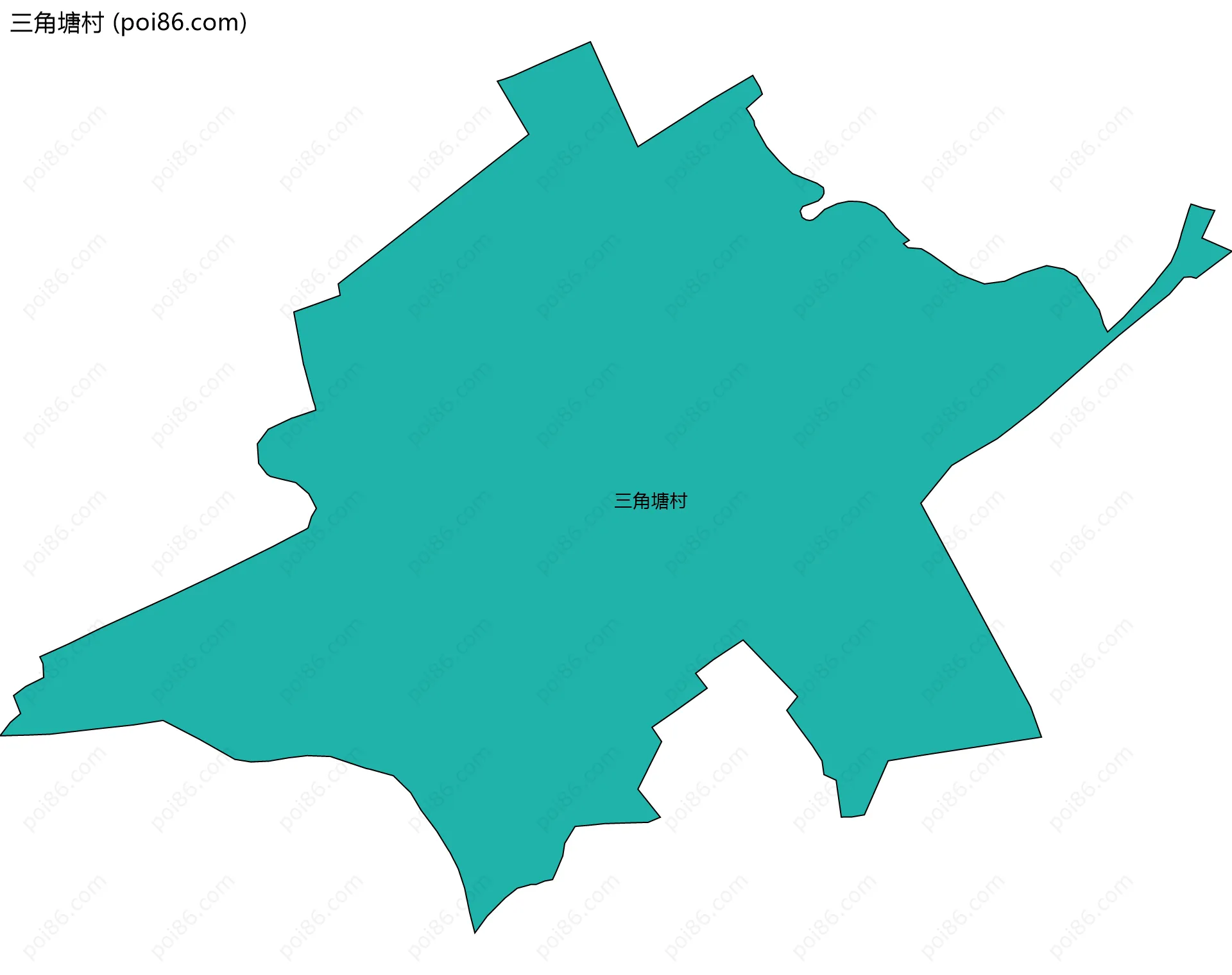 三角塘村边界地图