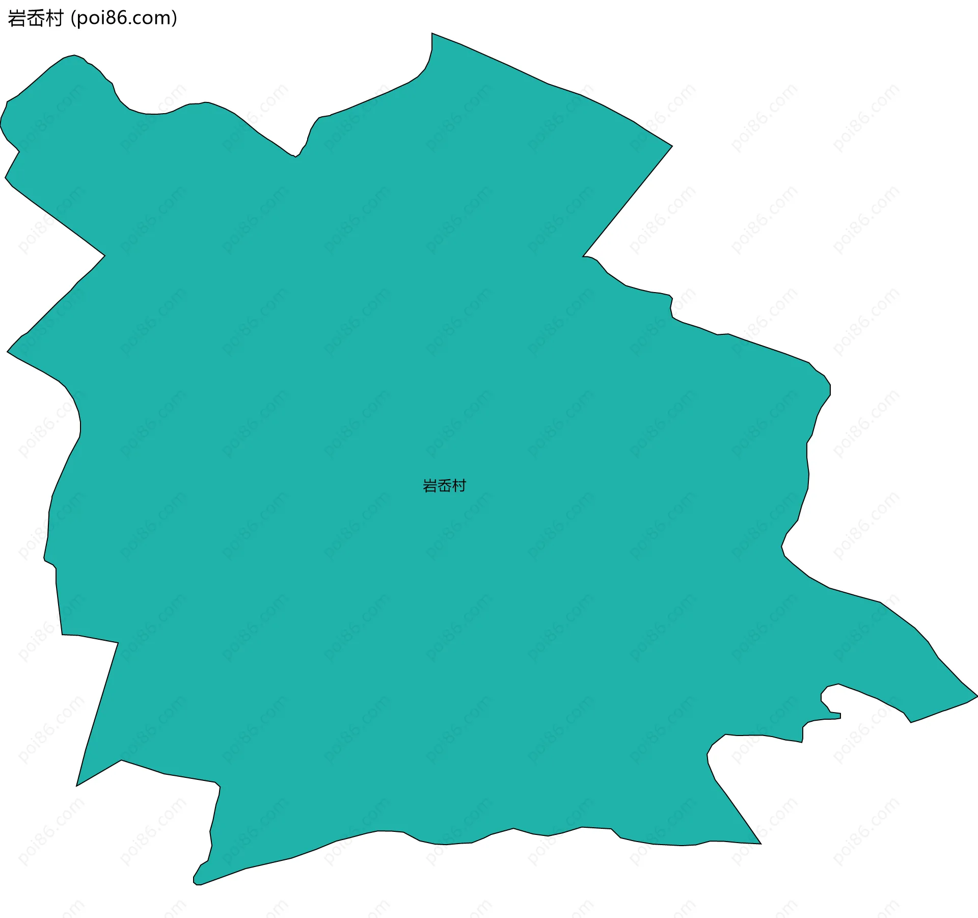 岩岙村边界地图