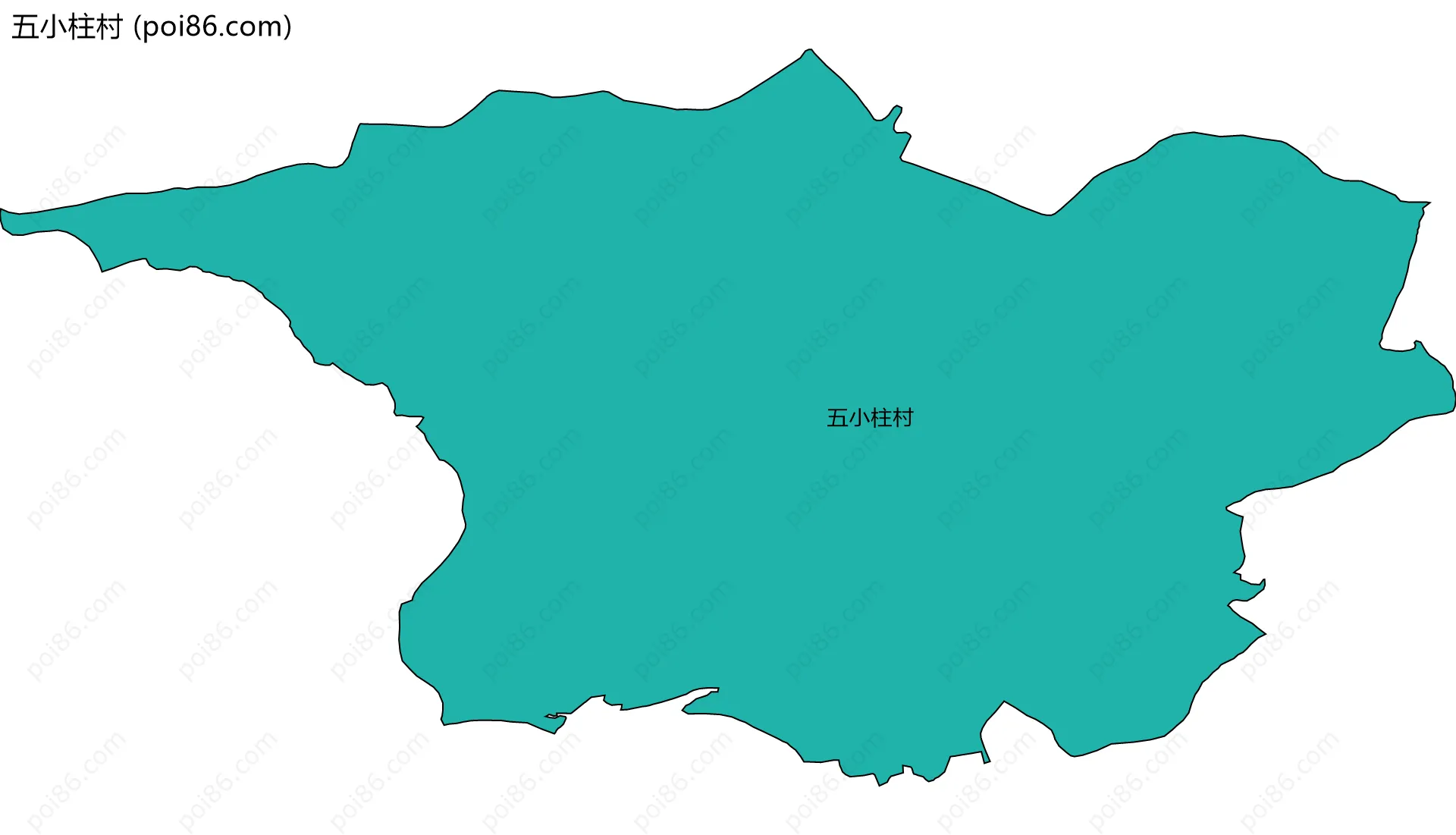 五小柱村边界地图