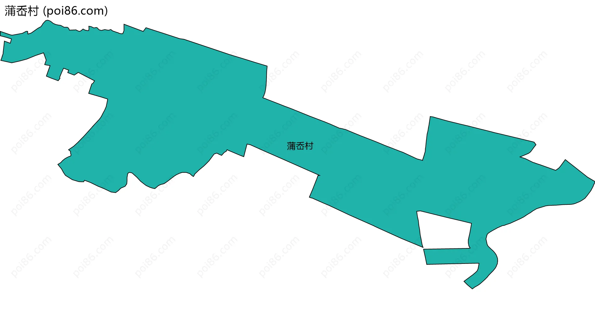 蒲岙村边界地图