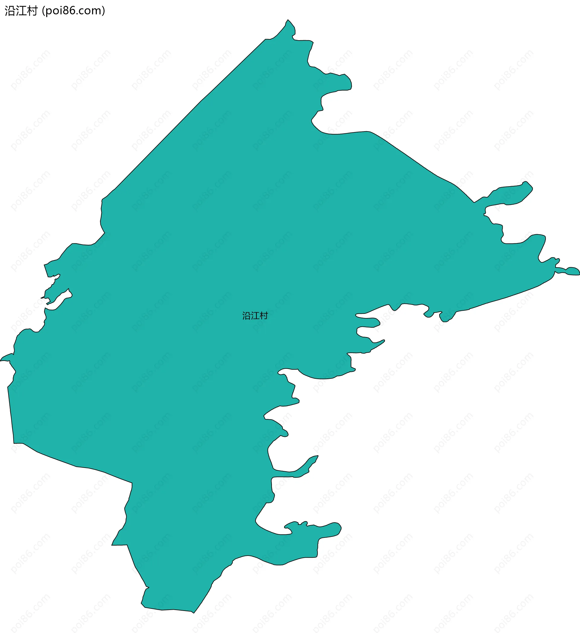 沿江村边界地图