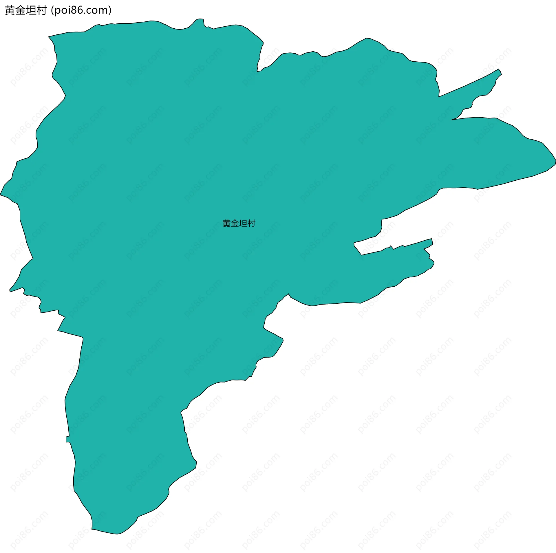 黄金坦村边界地图