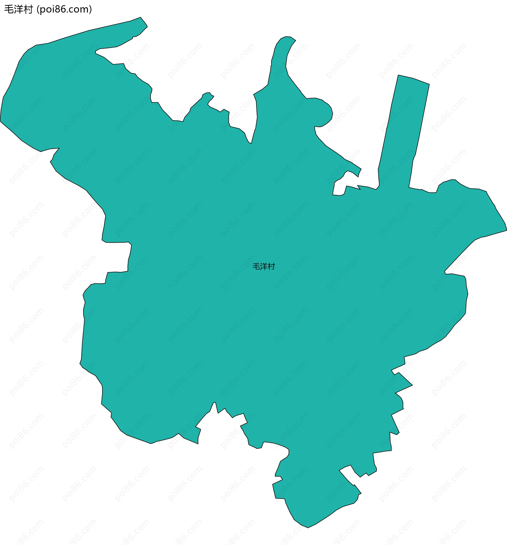 毛洋村边界地图