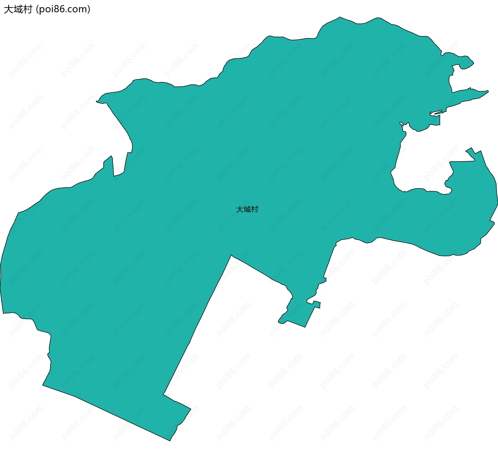 大域村边界地图