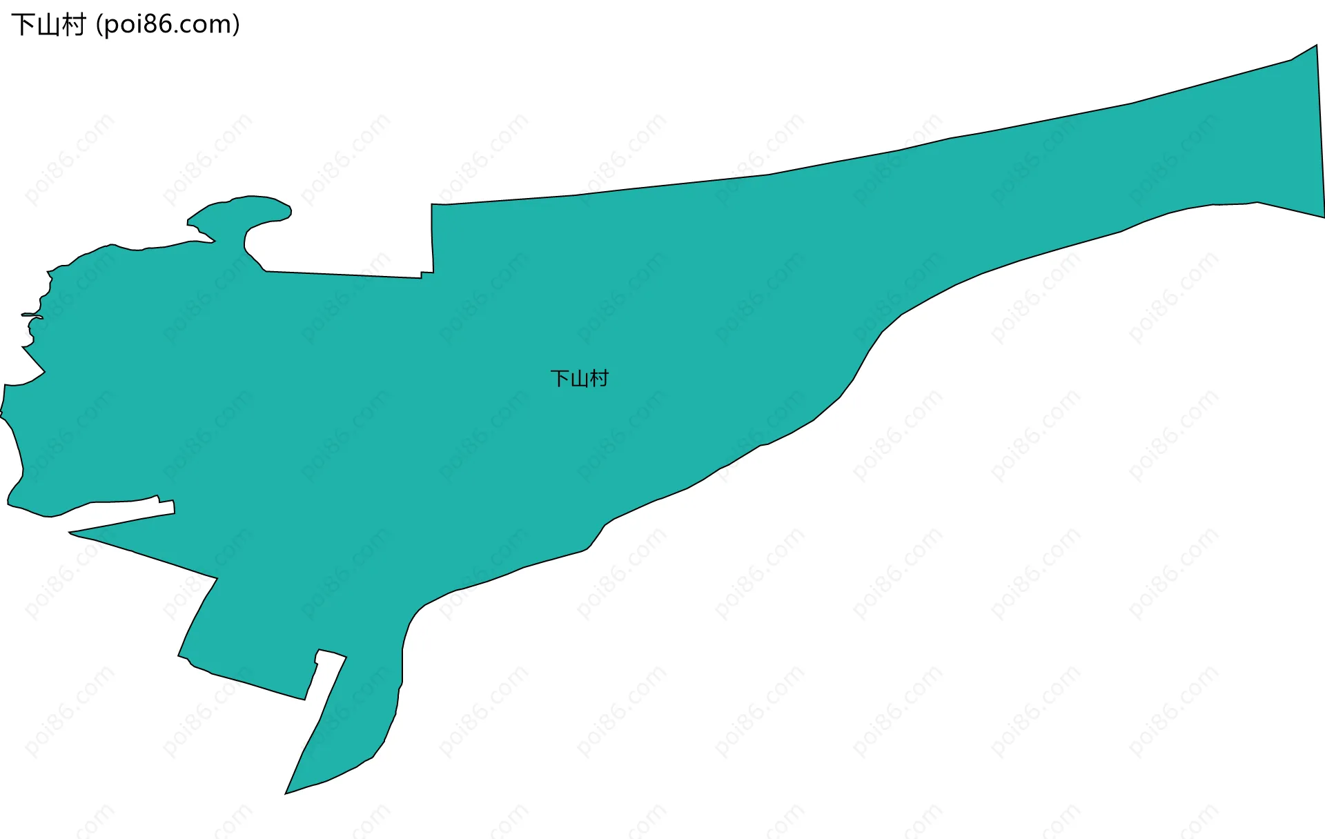 下山村边界地图