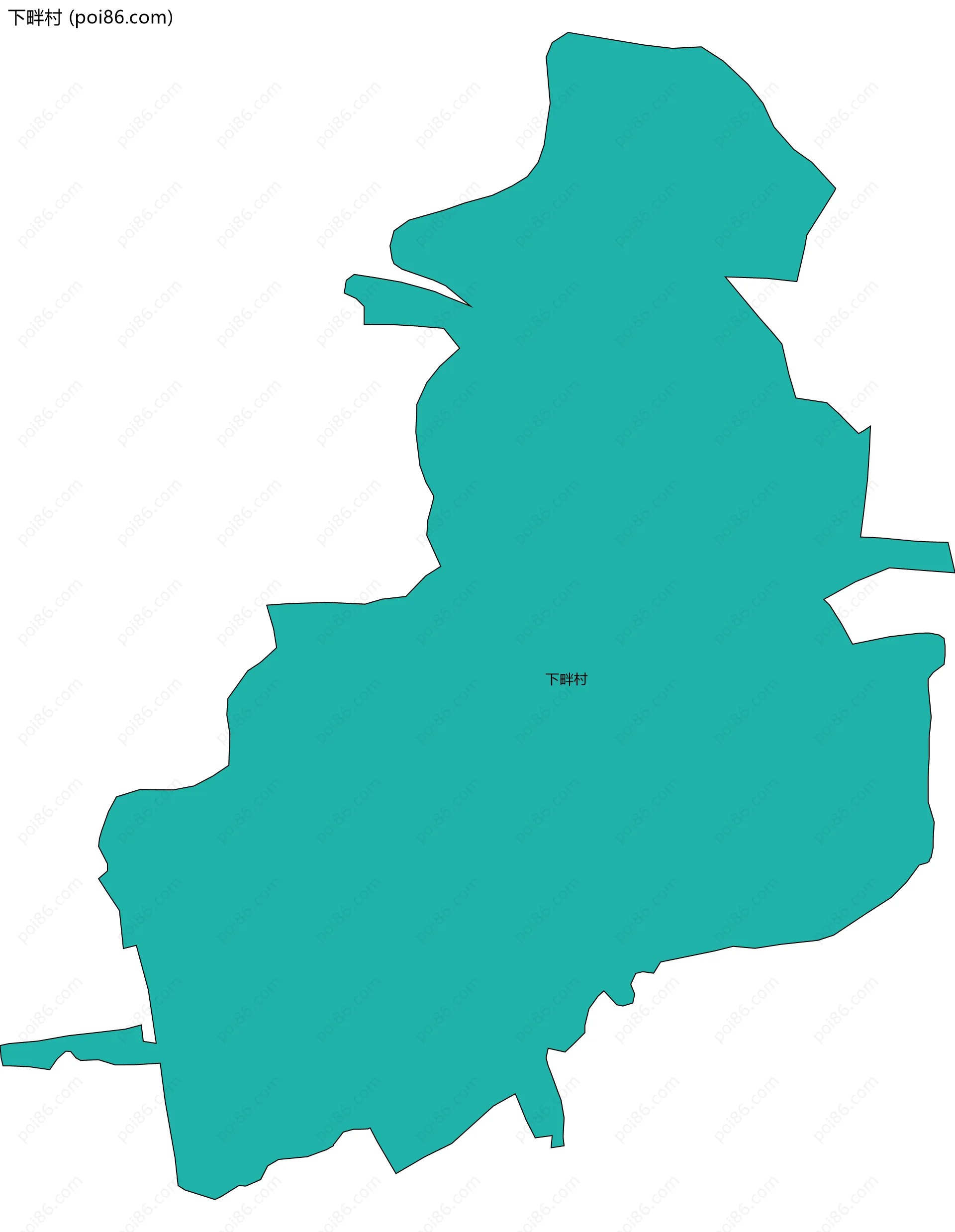 下畔村边界地图