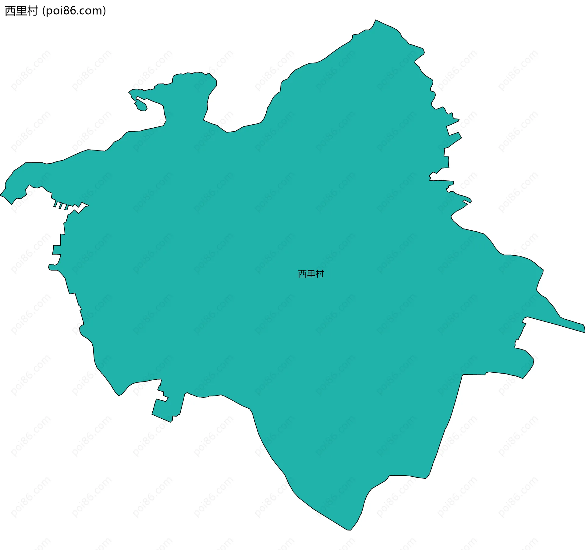 西里村边界地图