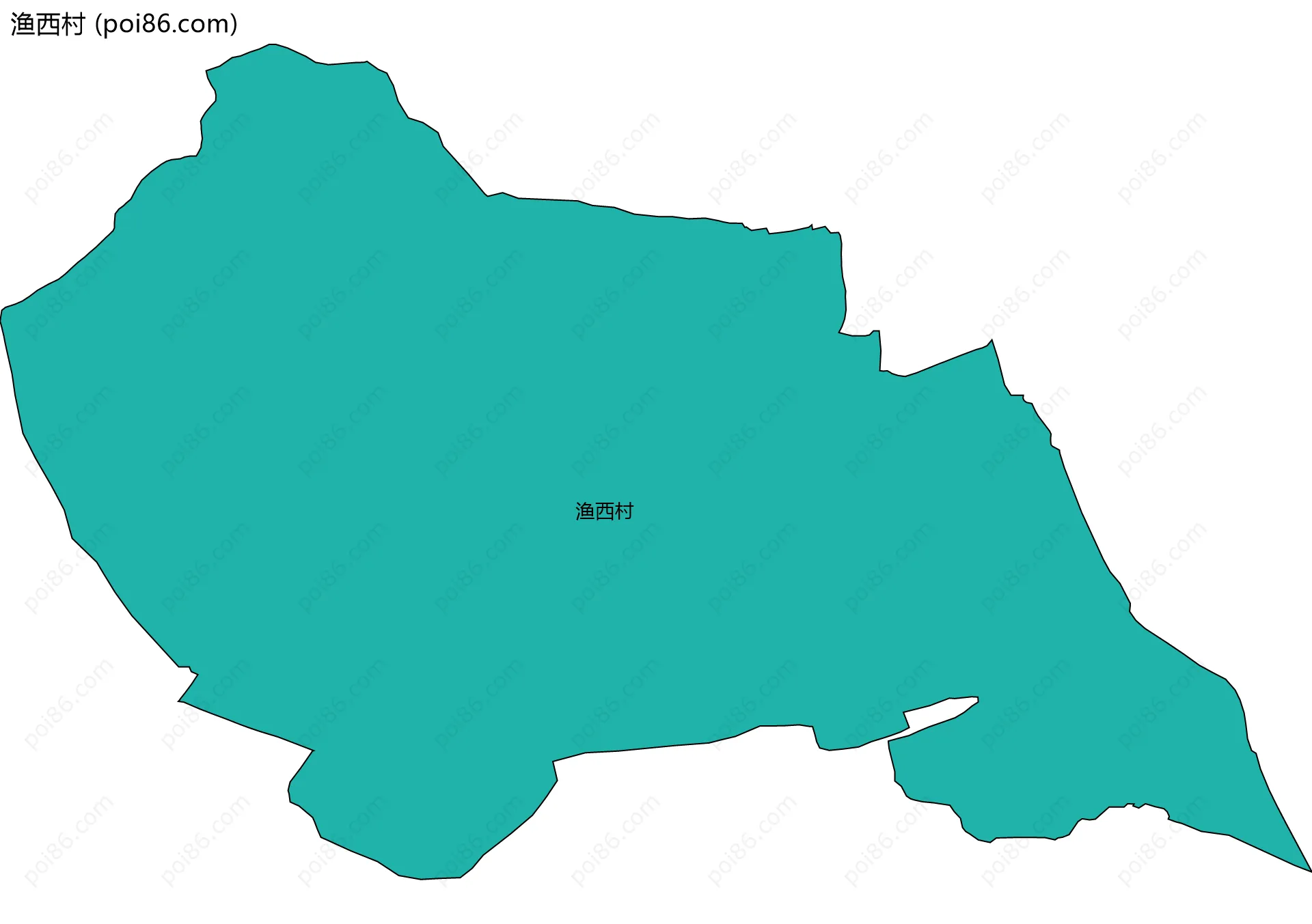 渔西村边界地图