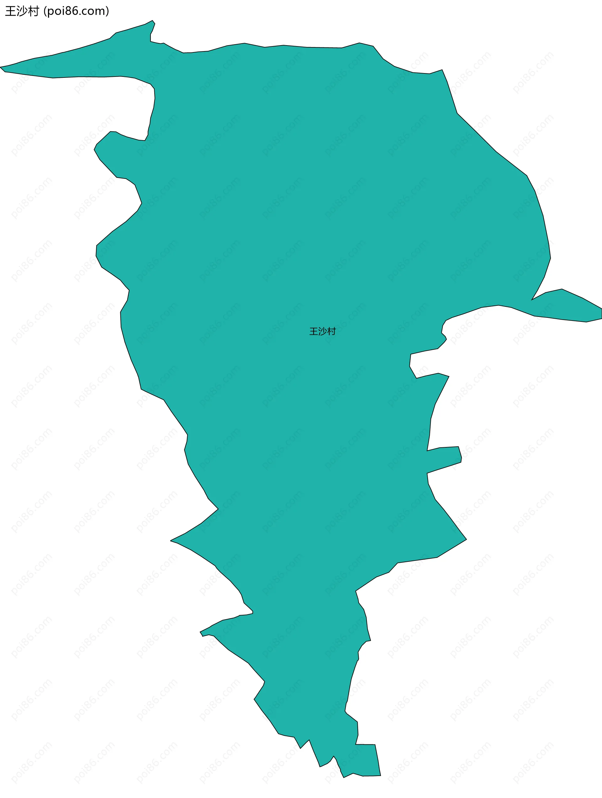 王沙村边界地图