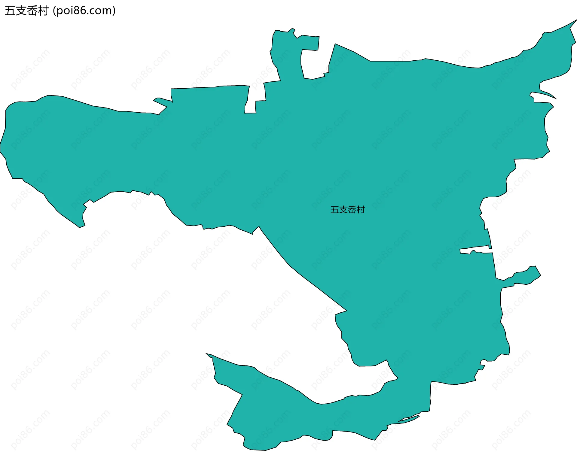 五支岙村边界地图
