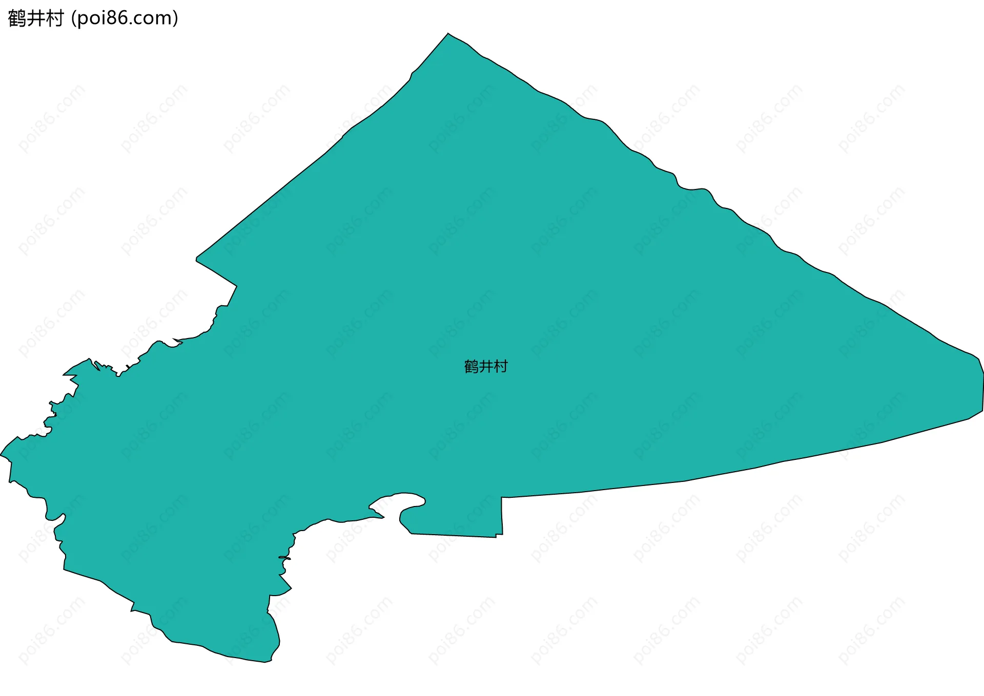 鹤井村边界地图