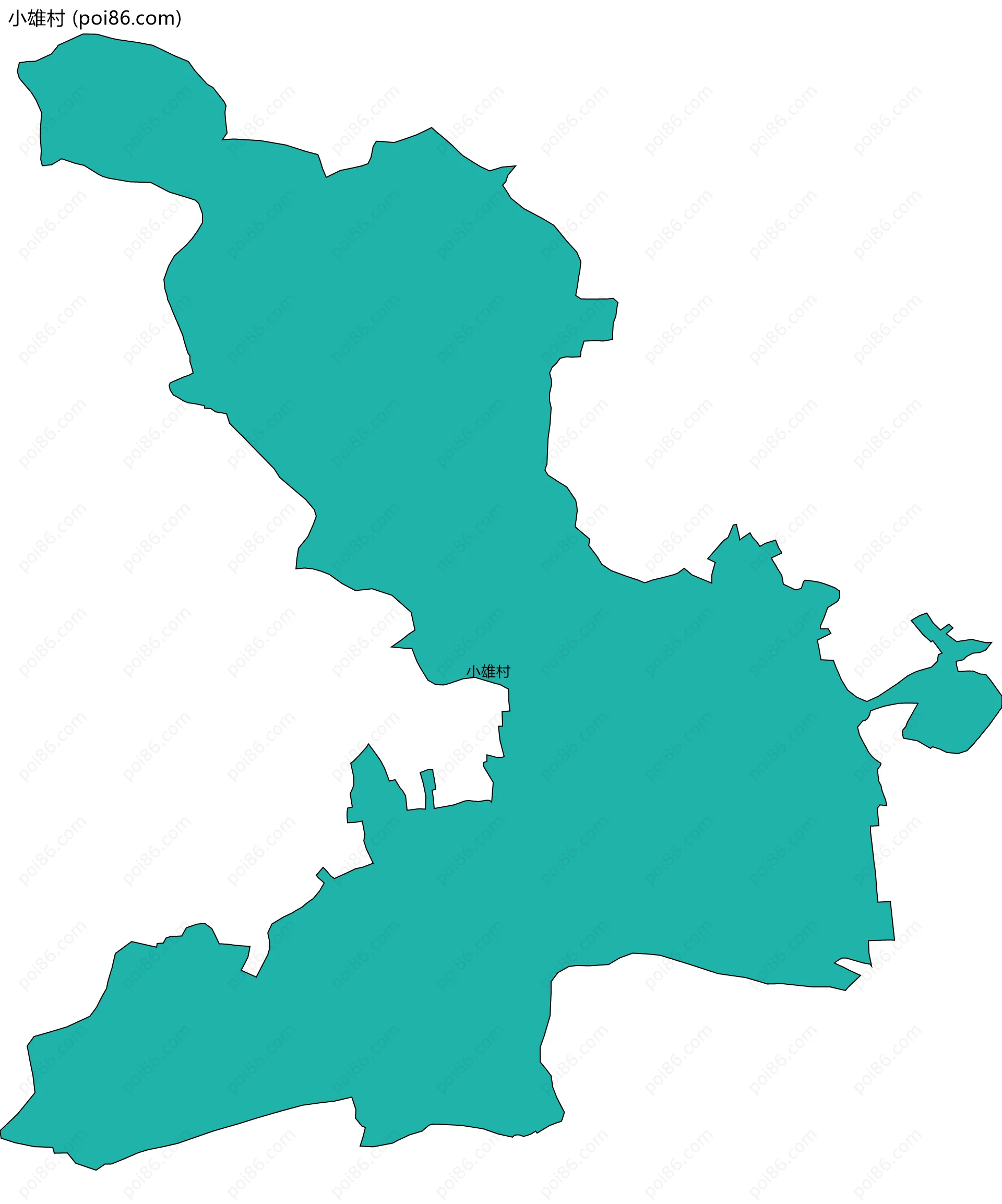 小雄村边界地图