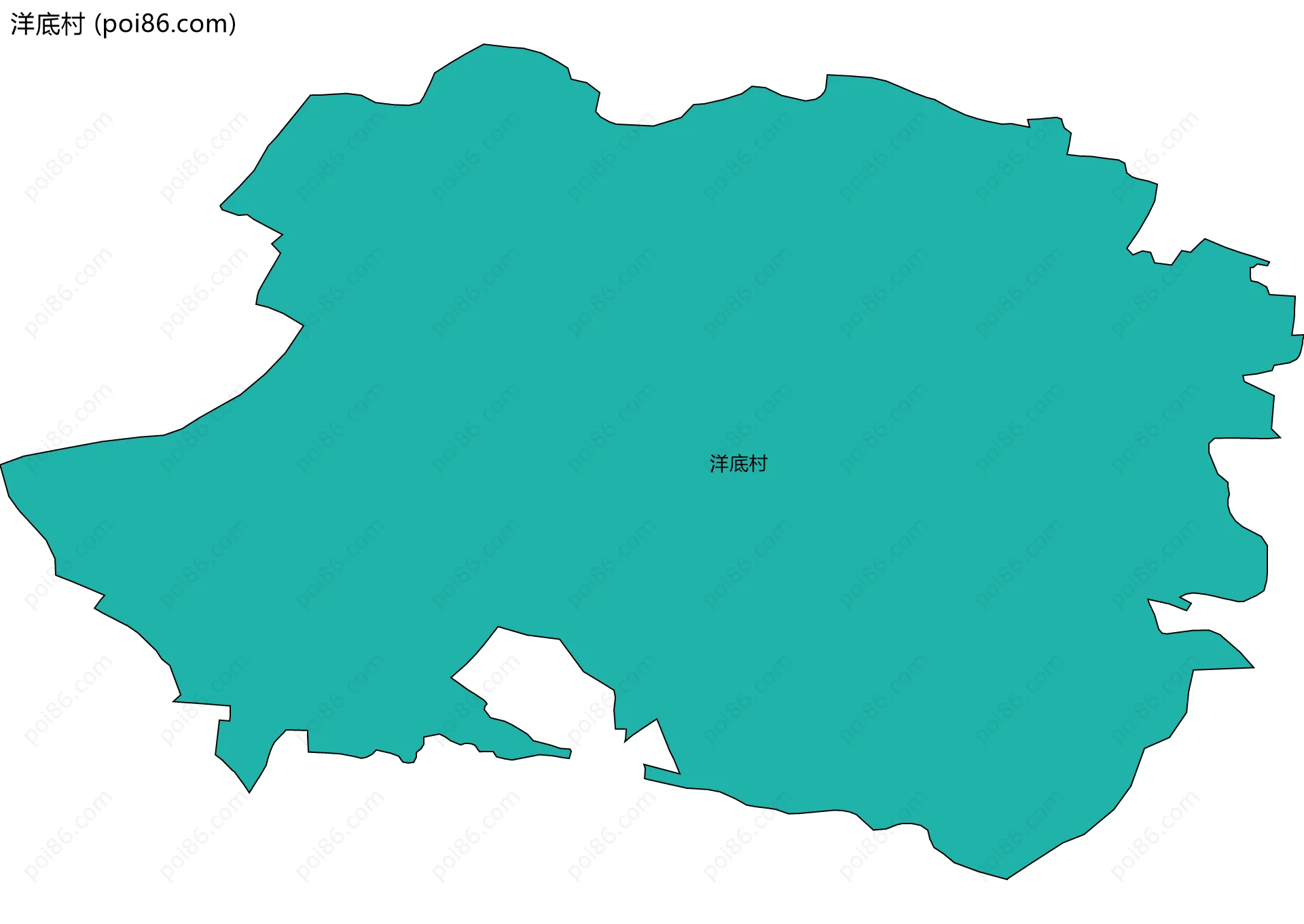 洋底村边界地图
