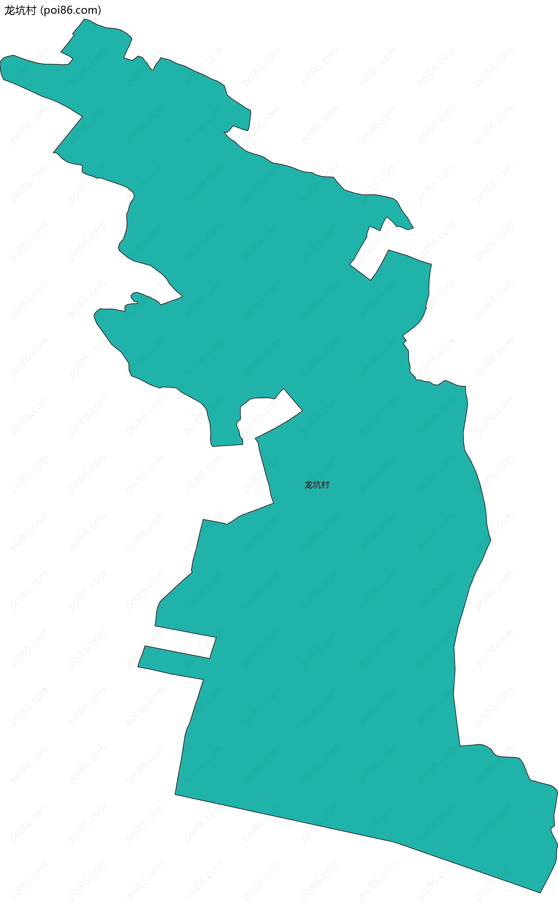 龙坑村边界地图