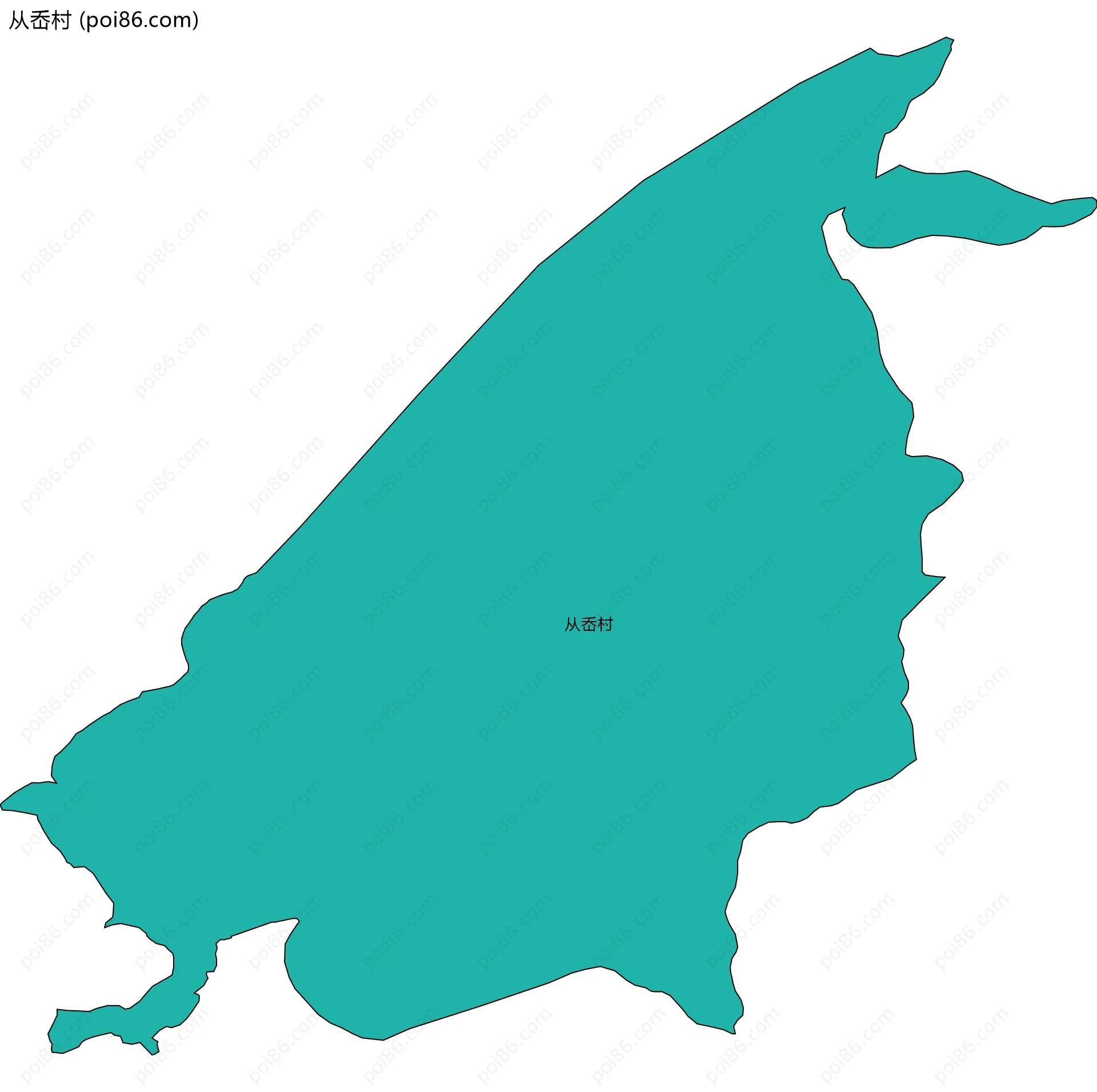 从岙村边界地图