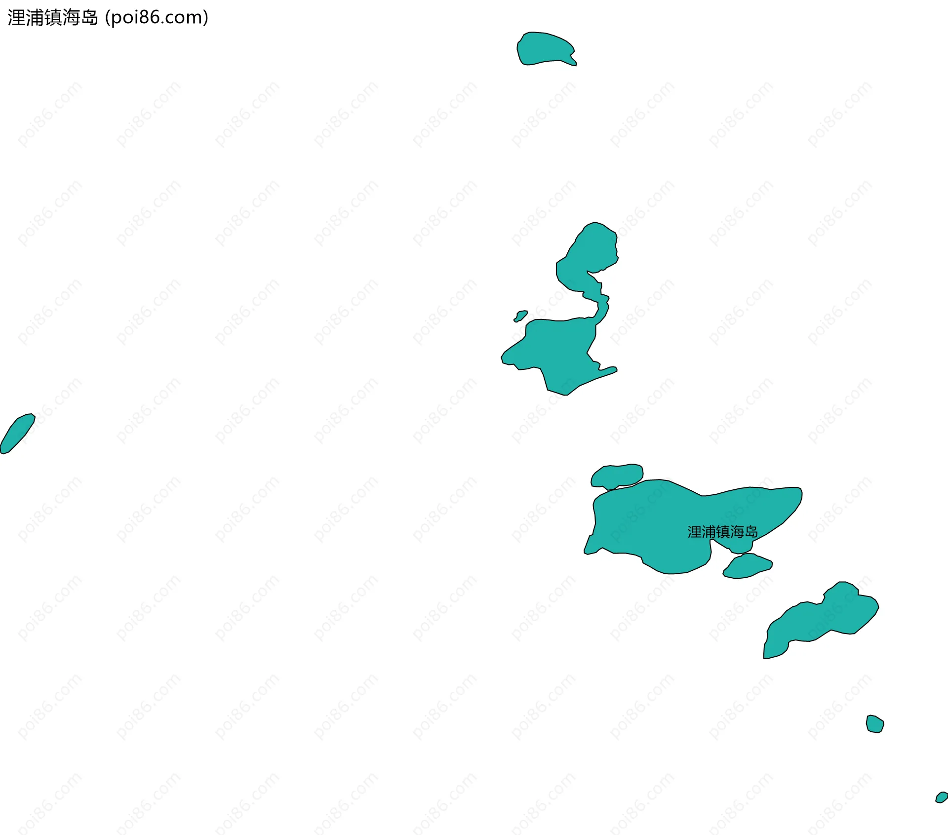 浬浦镇海岛边界地图