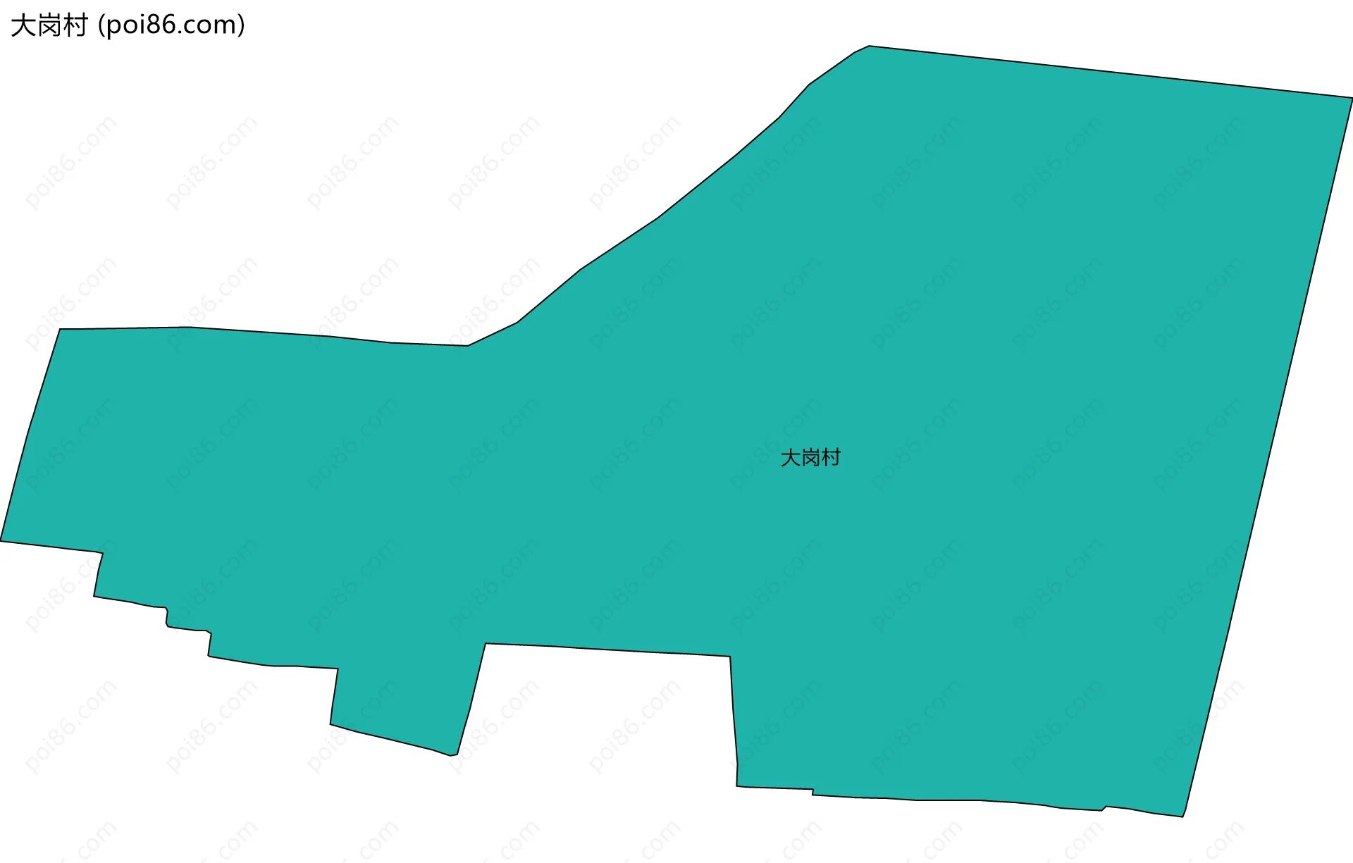 大岗村边界地图