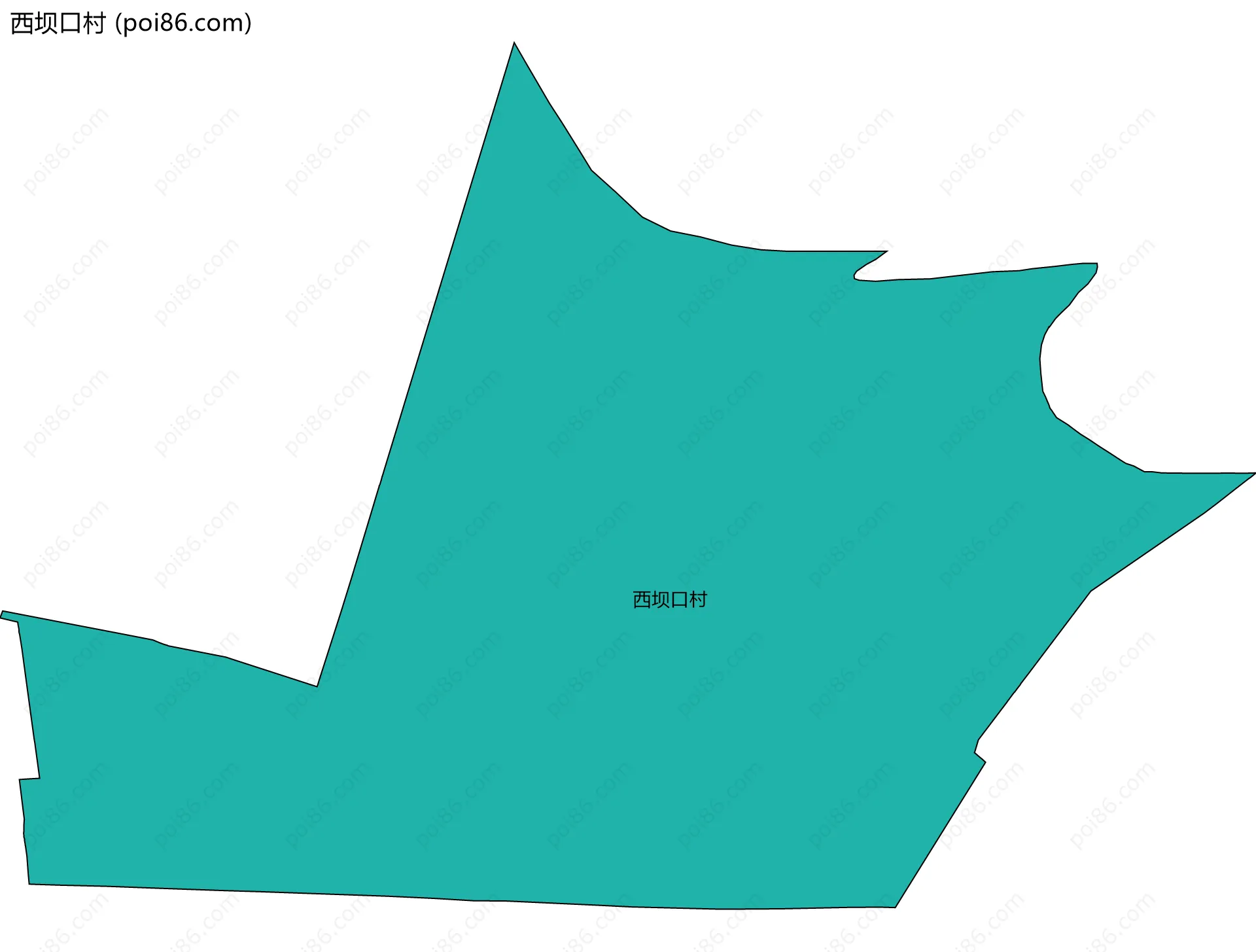 西坝口村边界地图