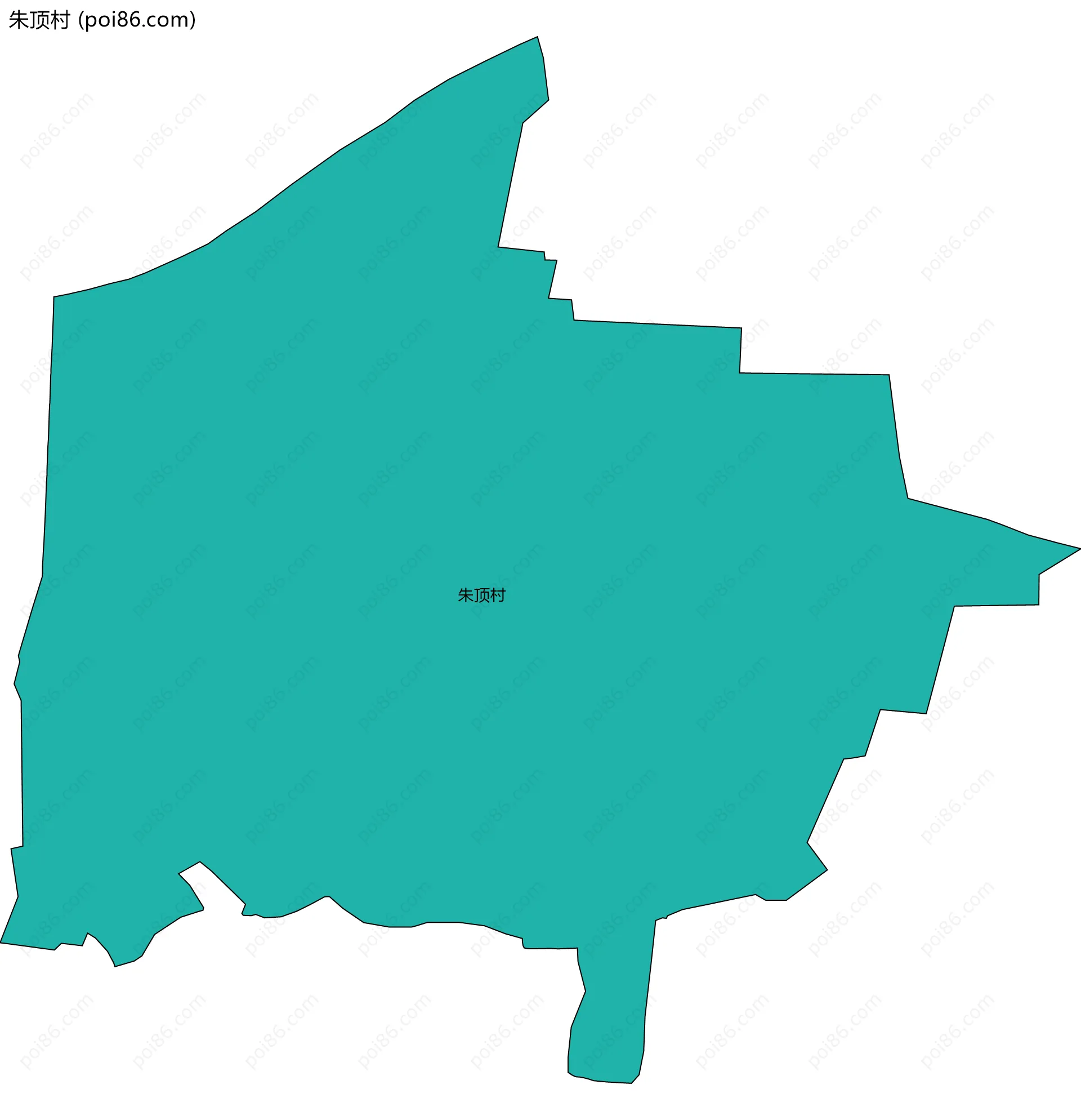 朱顶村边界地图