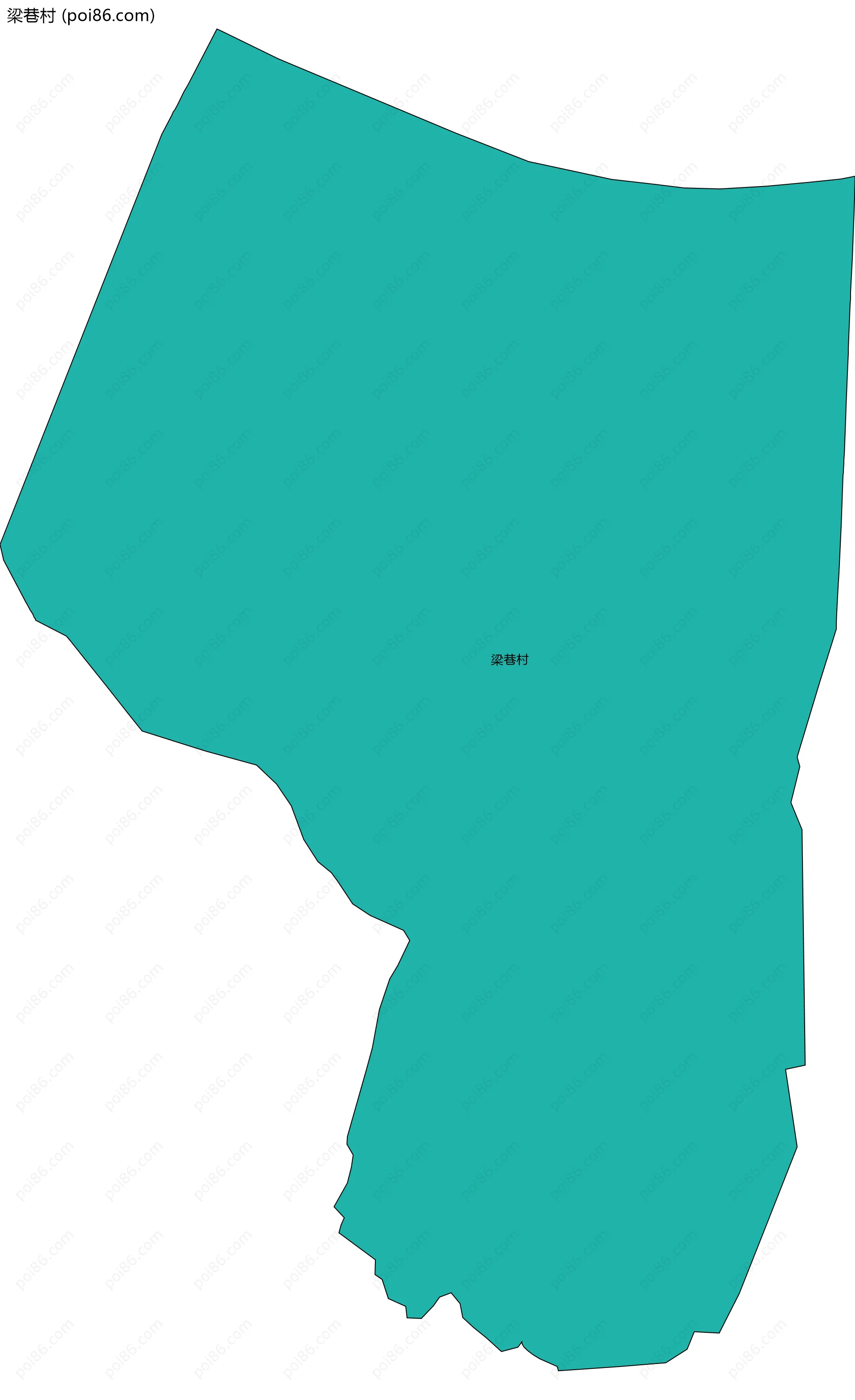 梁巷村边界地图