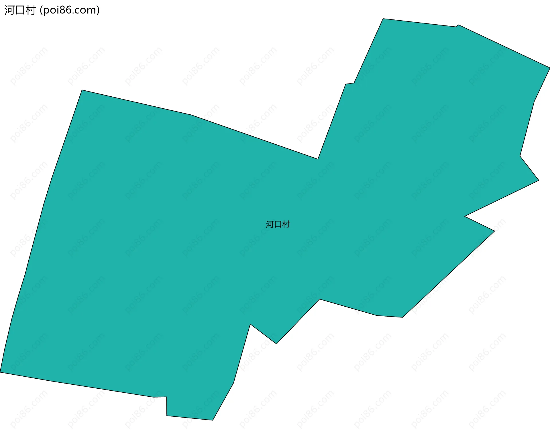 河口村边界地图