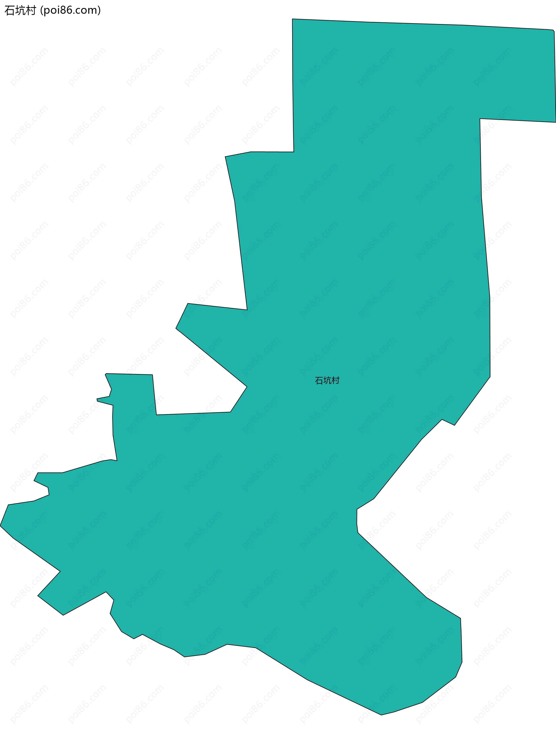 石坑村边界地图