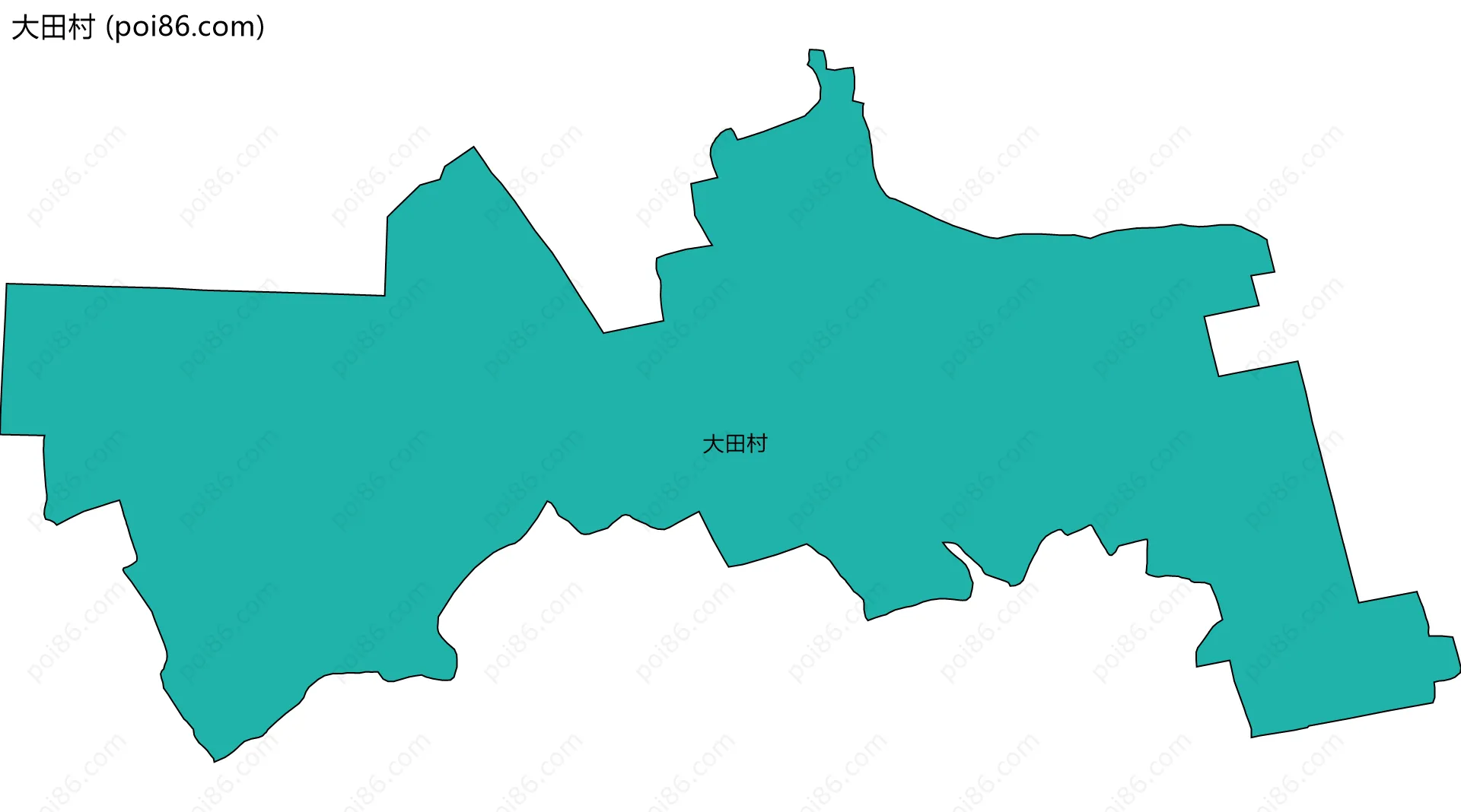 大田村边界地图