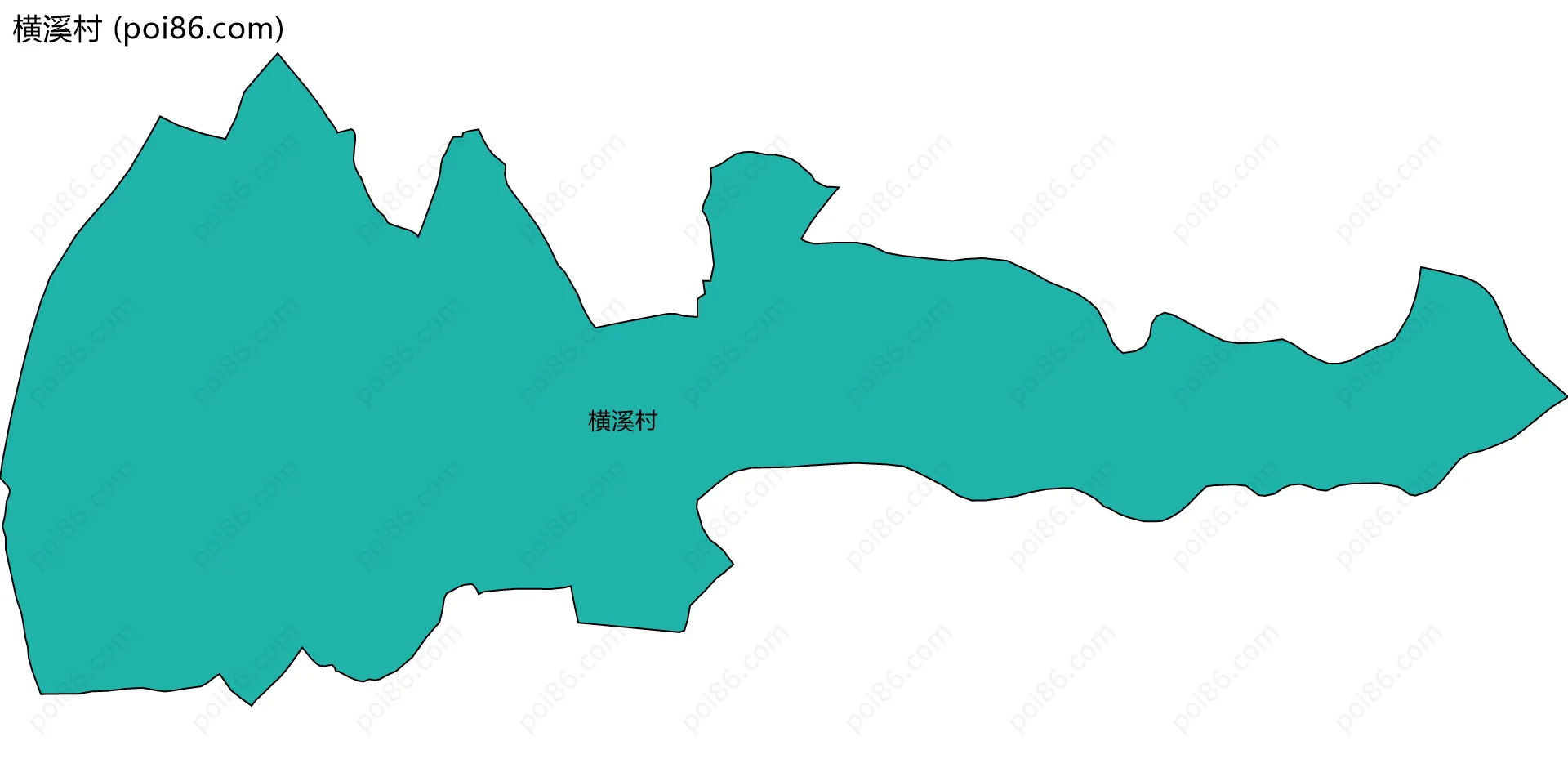 横溪村边界地图