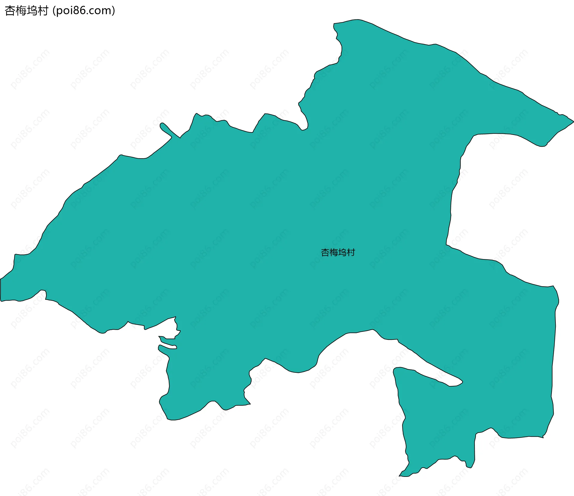 杏梅坞村边界地图
