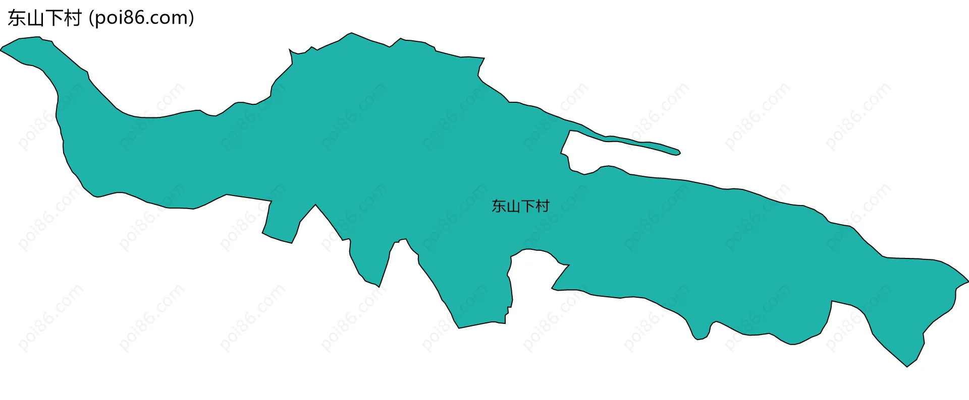 东山下村边界地图