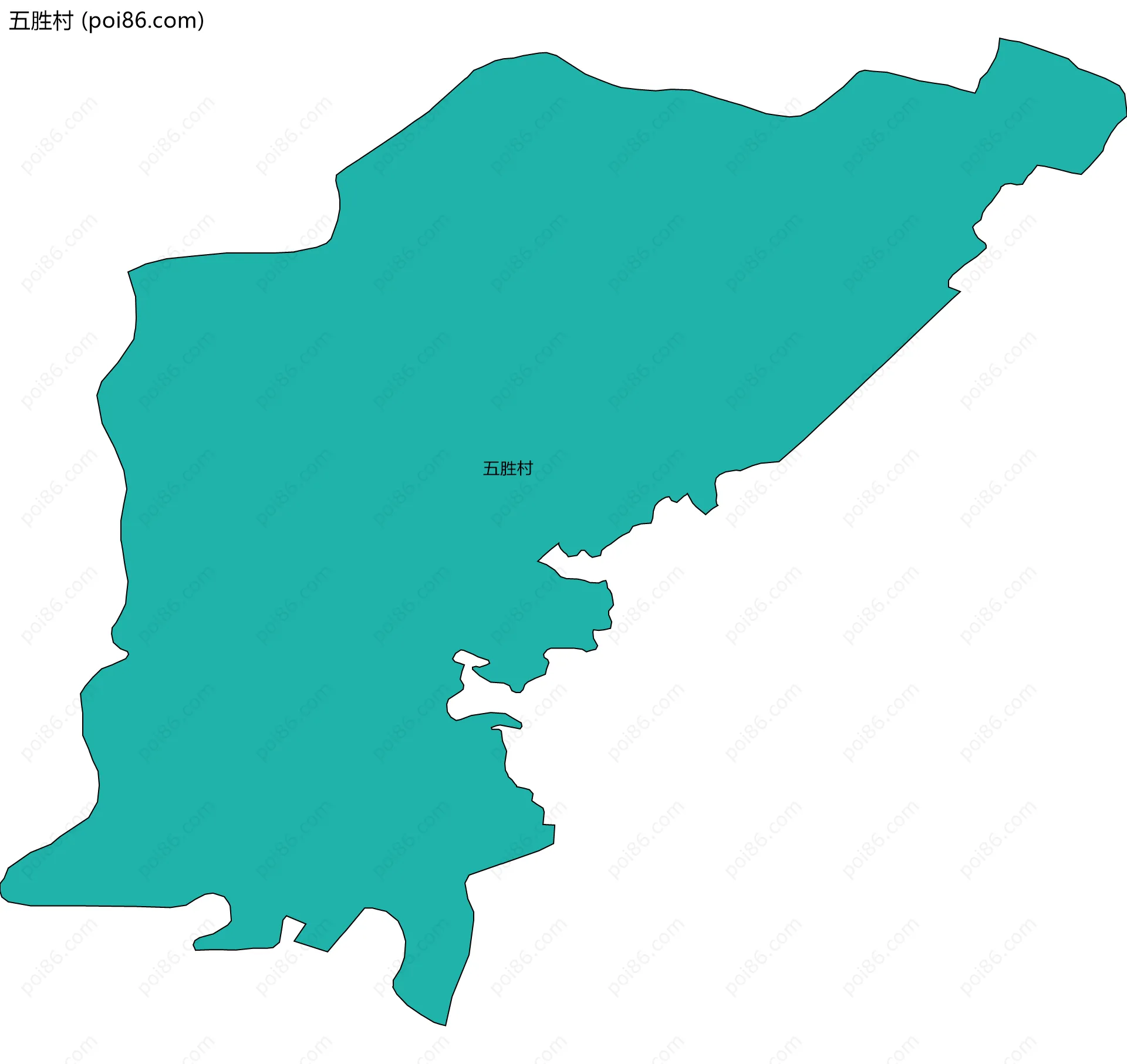 五胜村边界地图