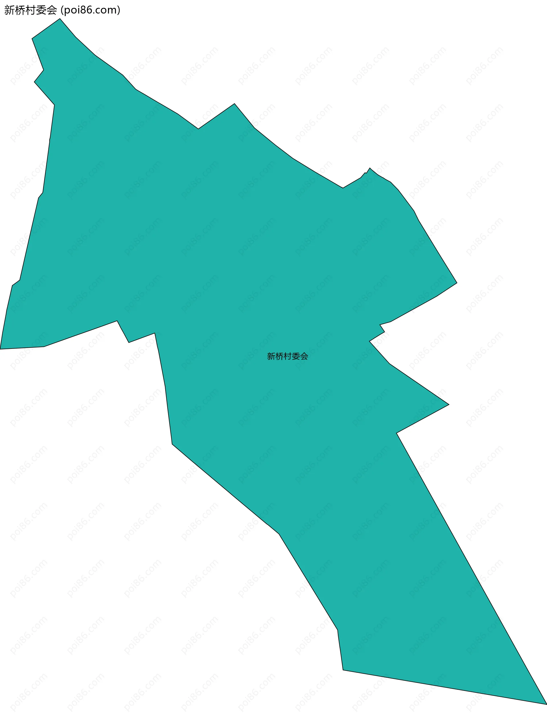 新桥村委会边界地图