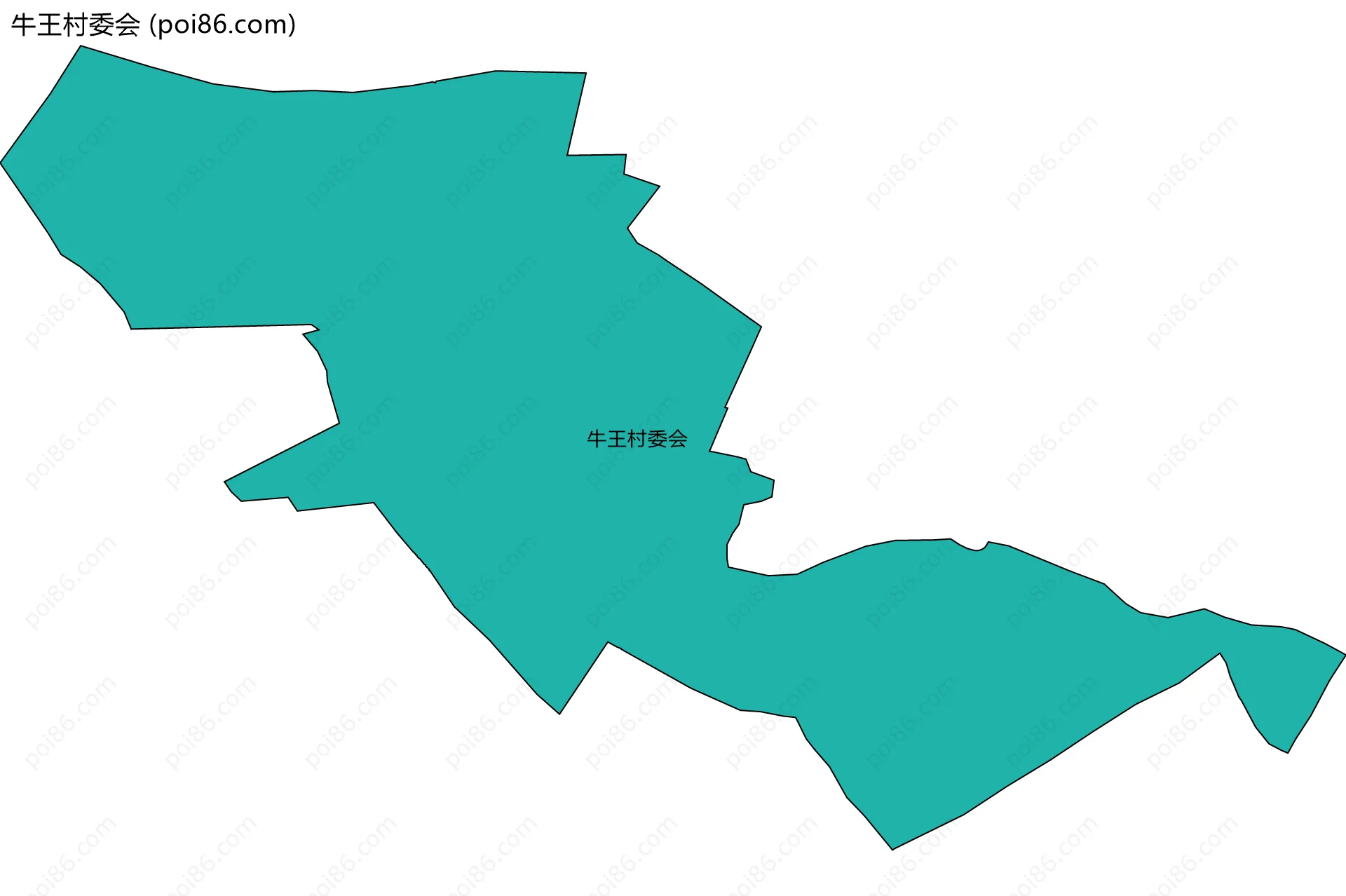 牛王村委会边界地图