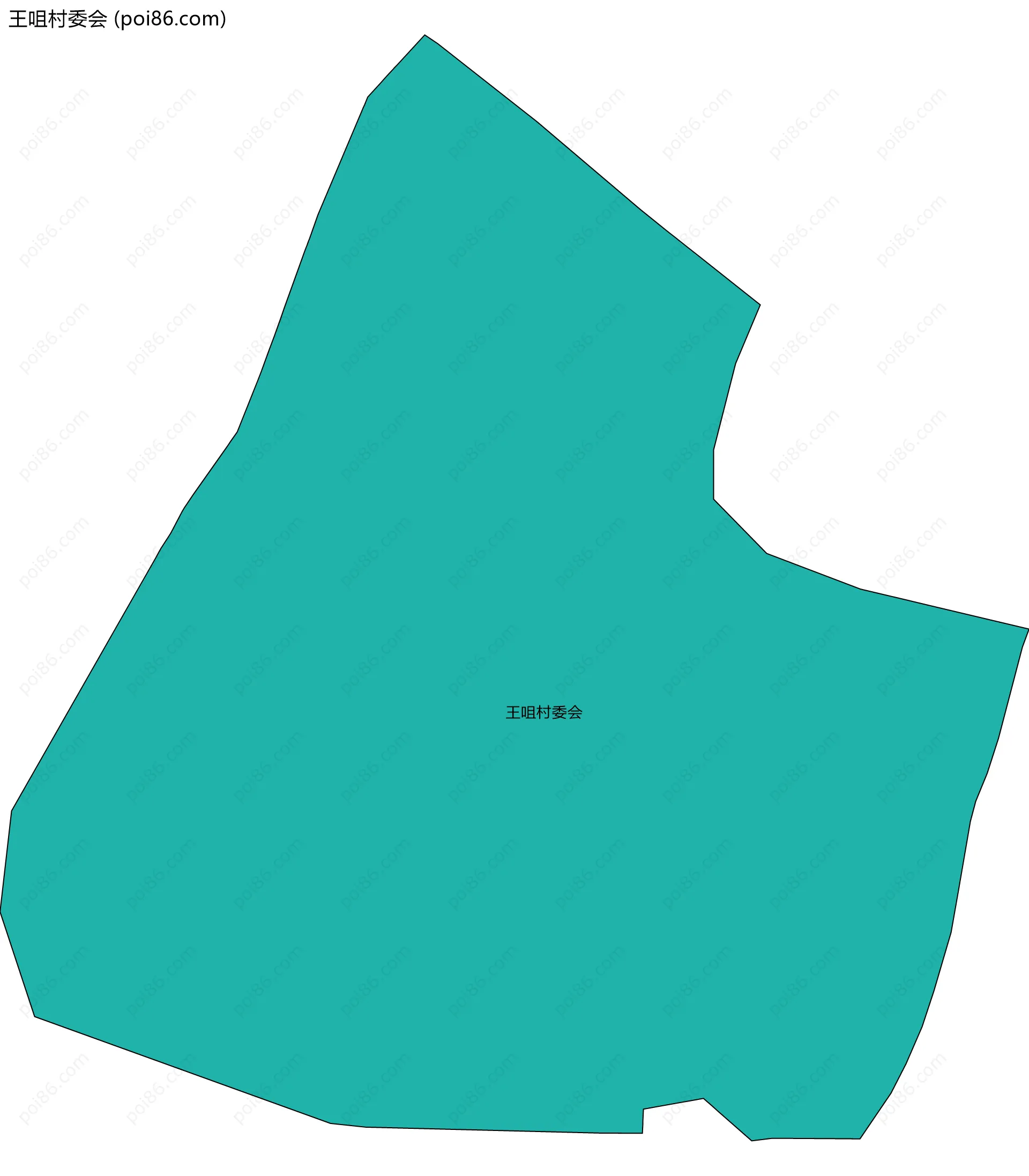 王咀村委会边界地图