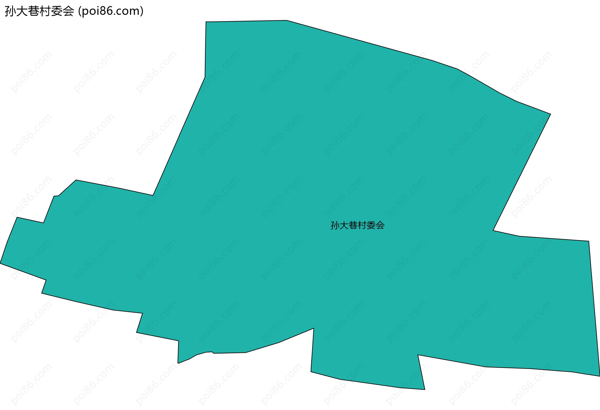 孙大巷村委会边界地图