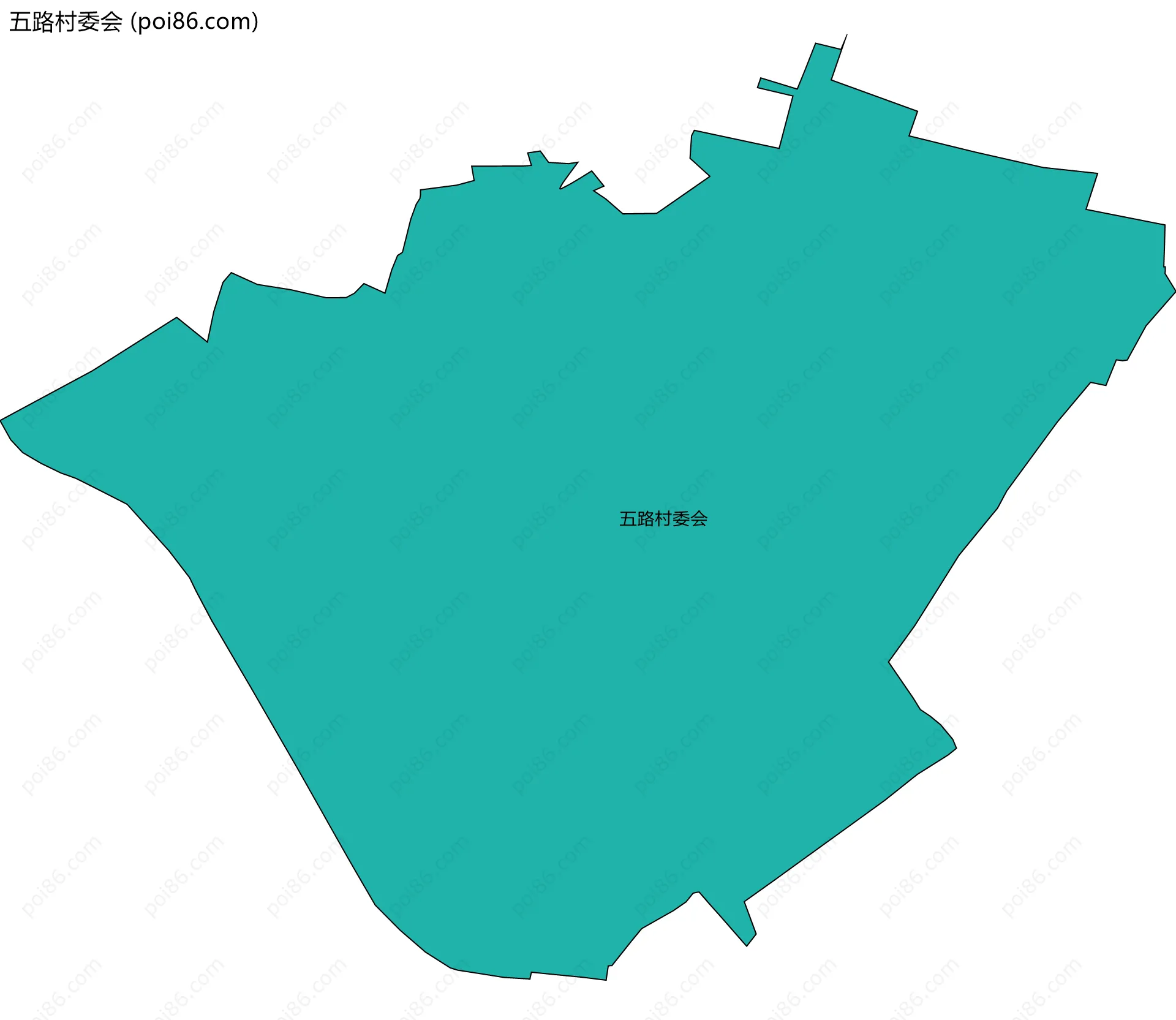 五路村委会边界地图