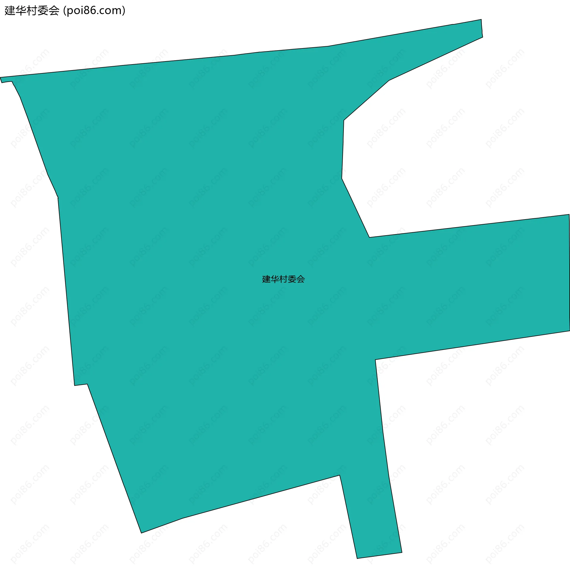 建华村委会边界地图