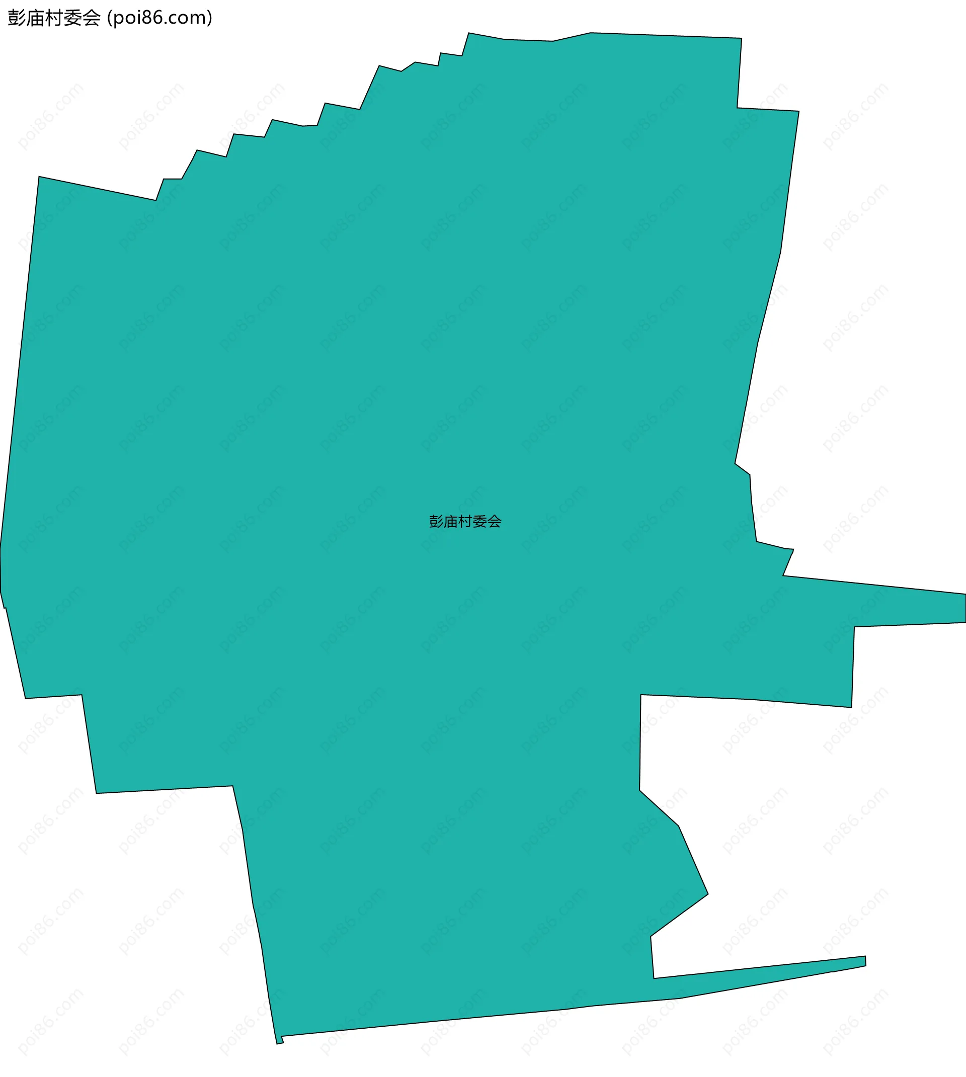 彭庙村委会边界地图