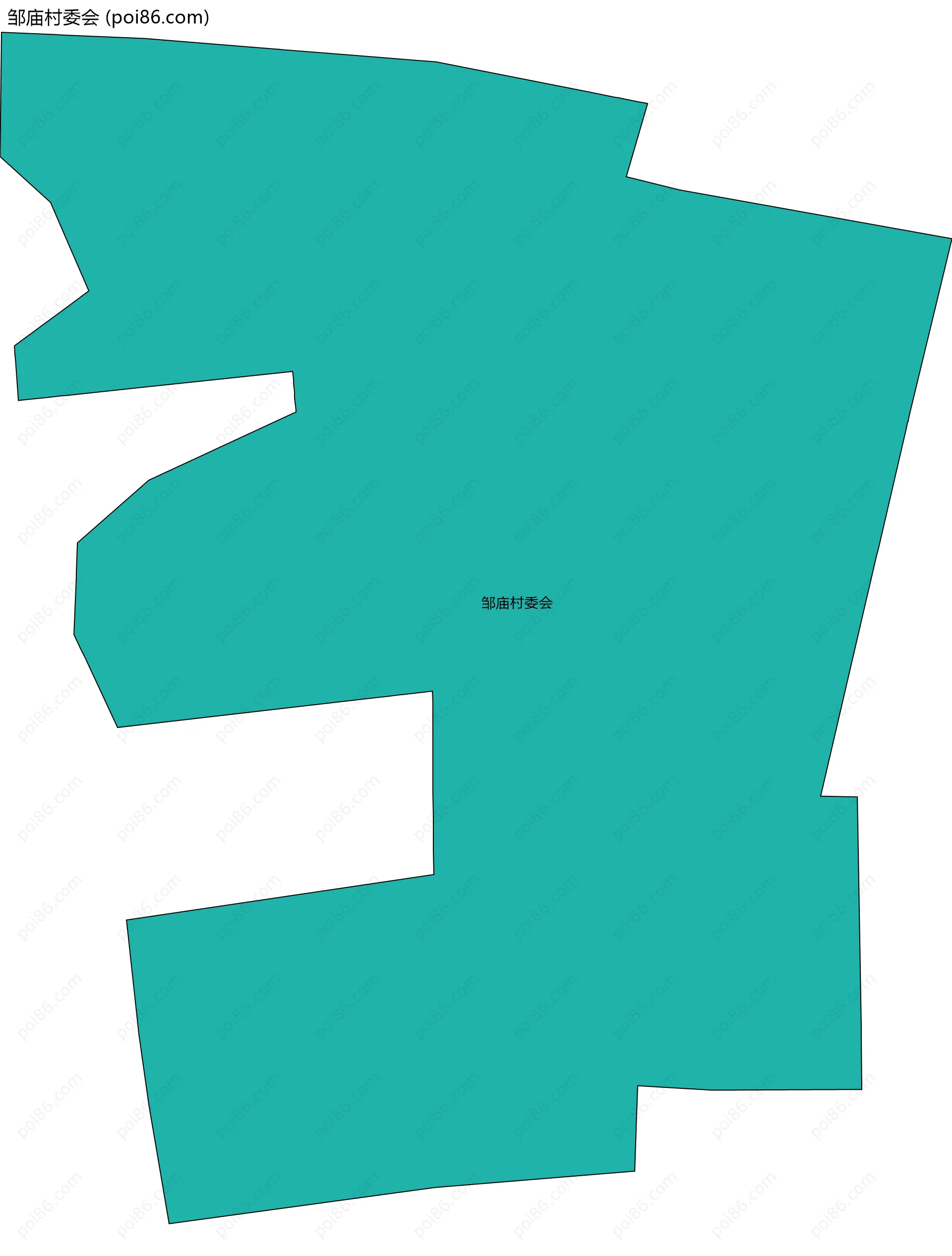 邹庙村委会边界地图