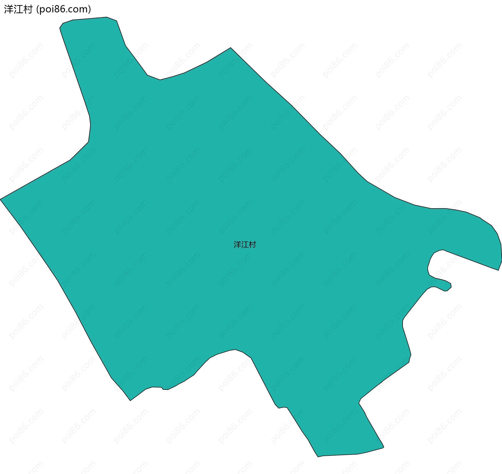洋江村边界地图