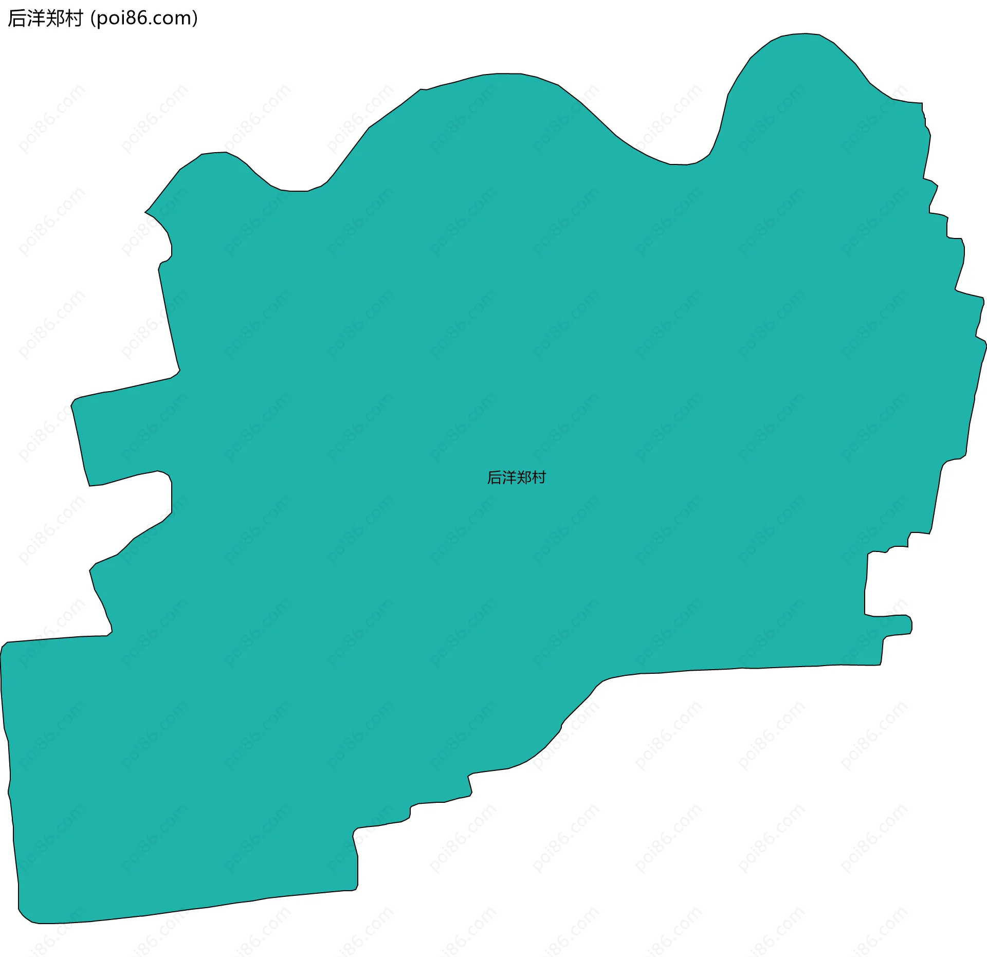 后洋郑村边界地图