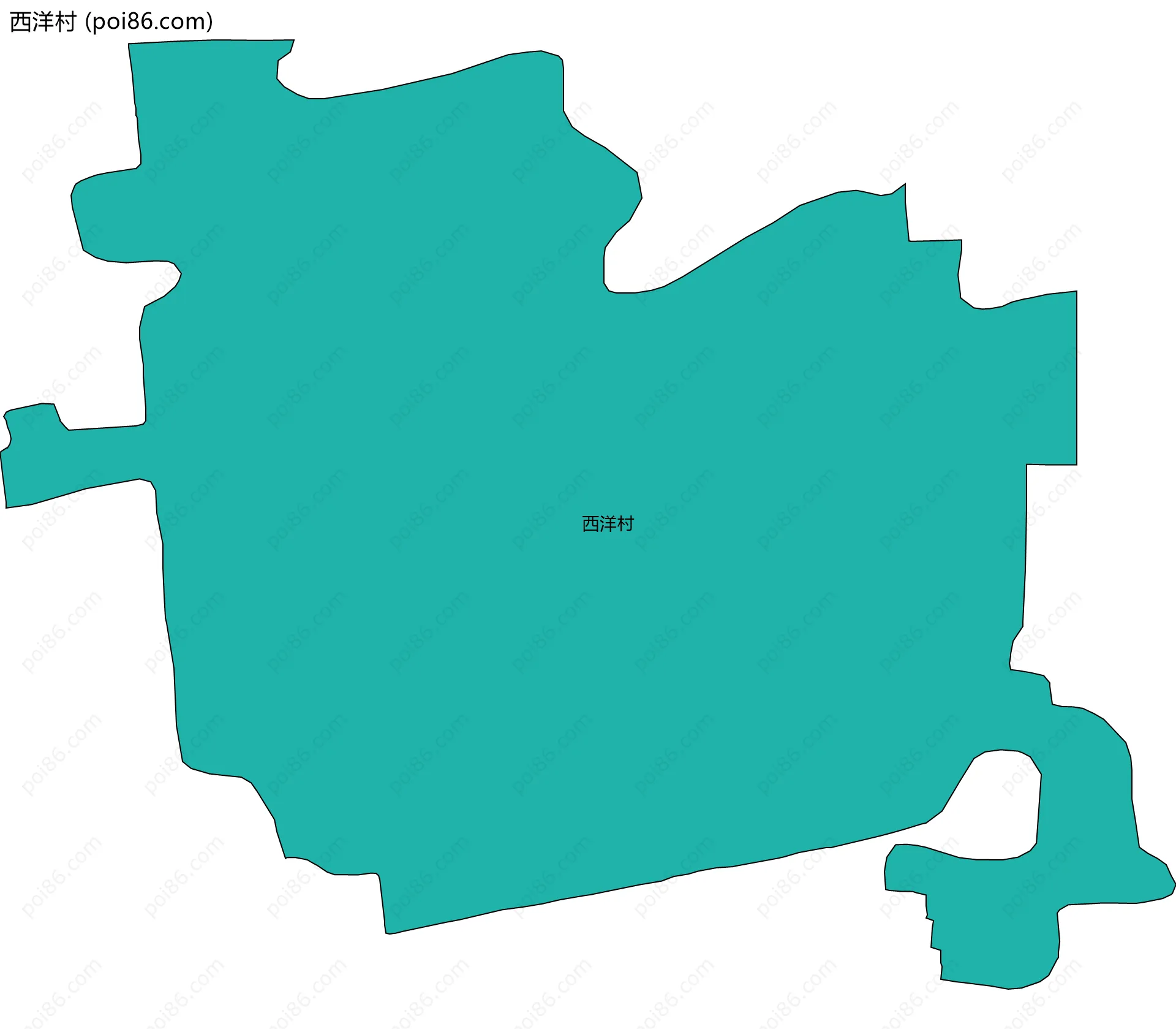 西洋村边界地图