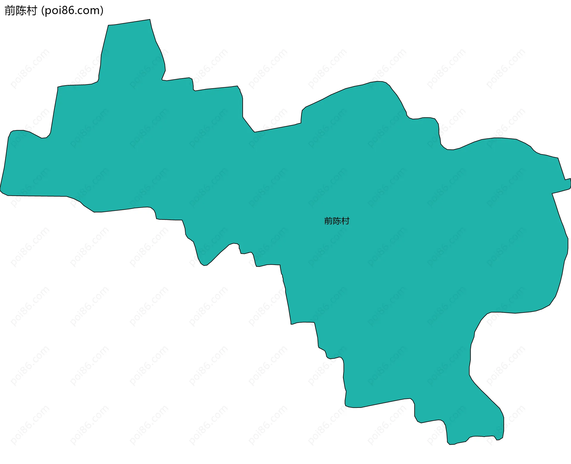 前陈村边界地图