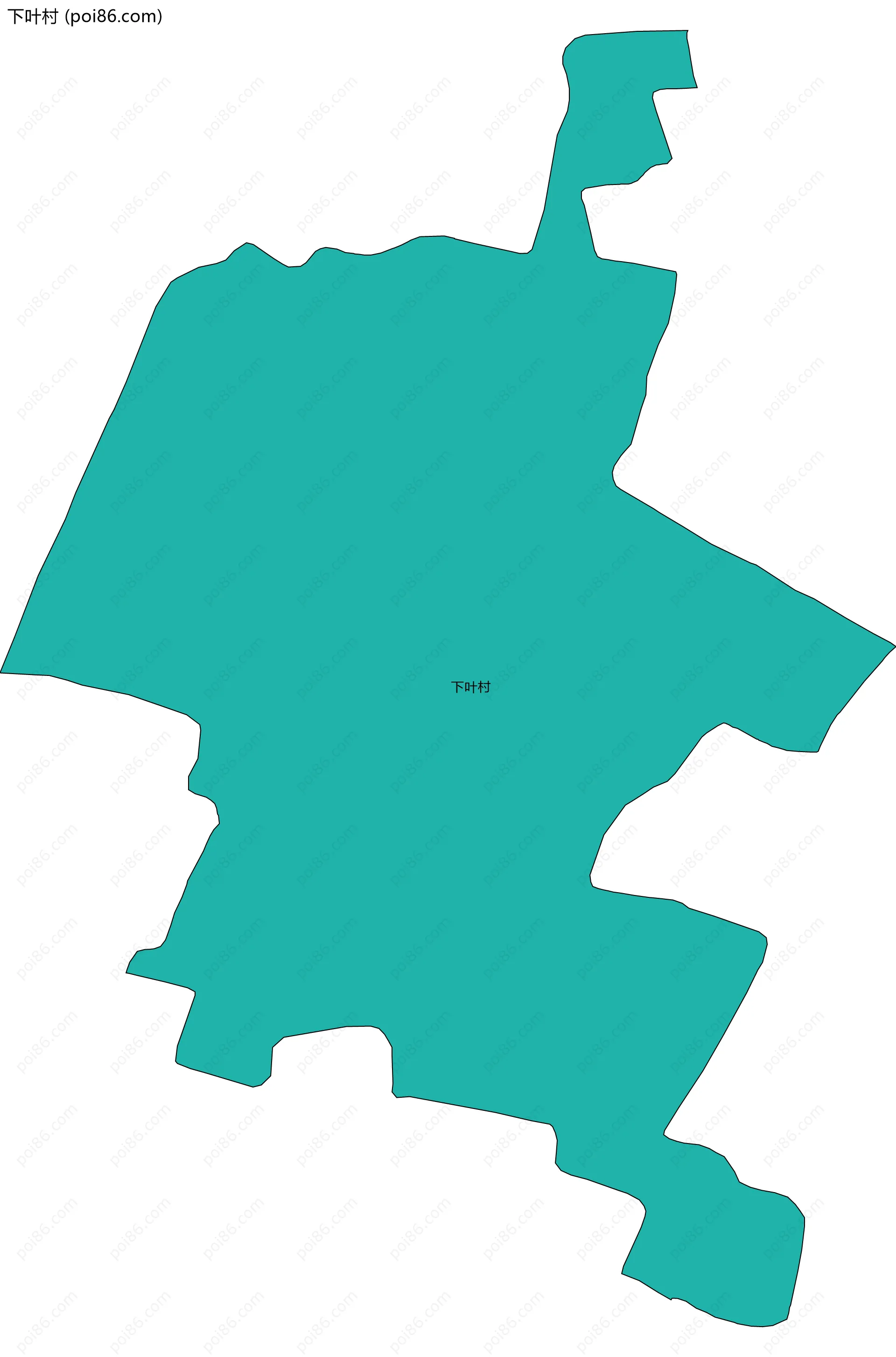 下叶村边界地图