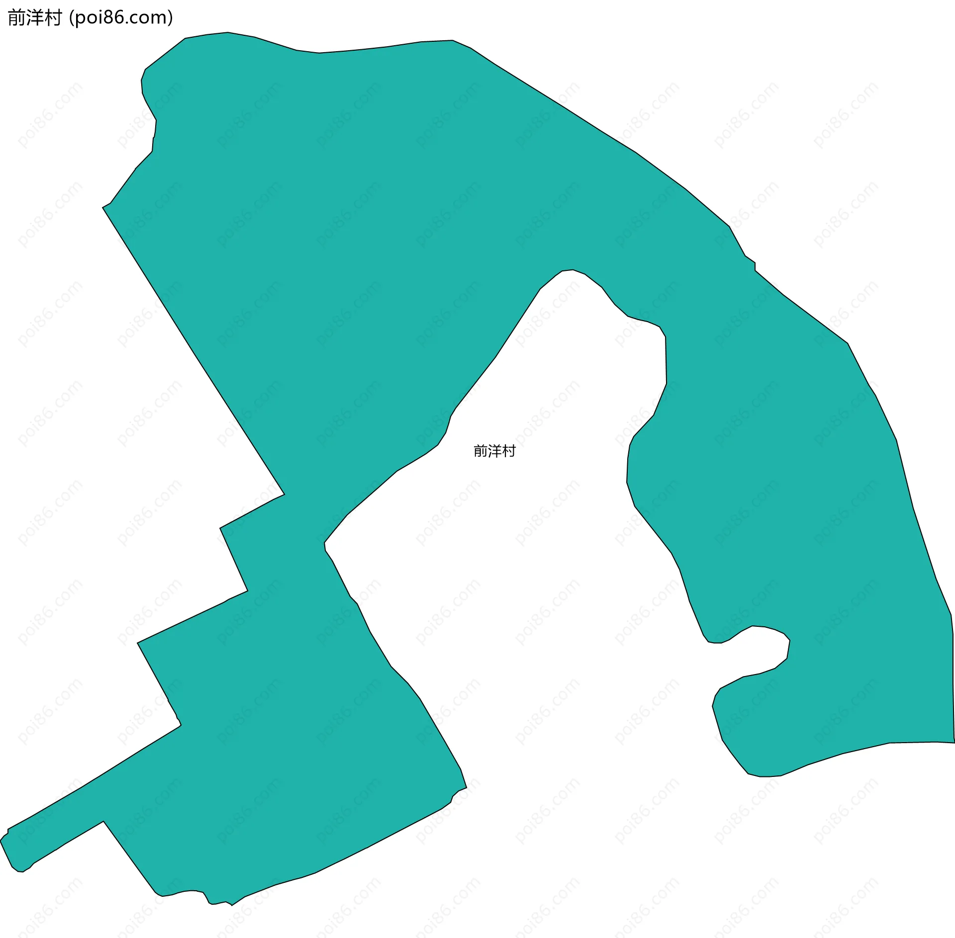 前洋村边界地图