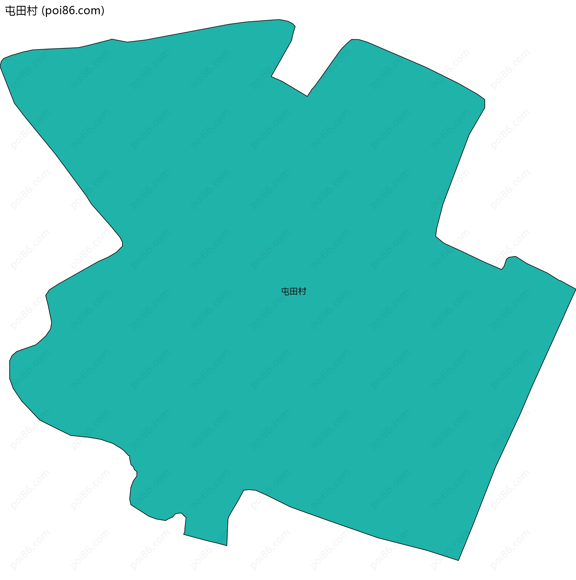 屯田村边界地图