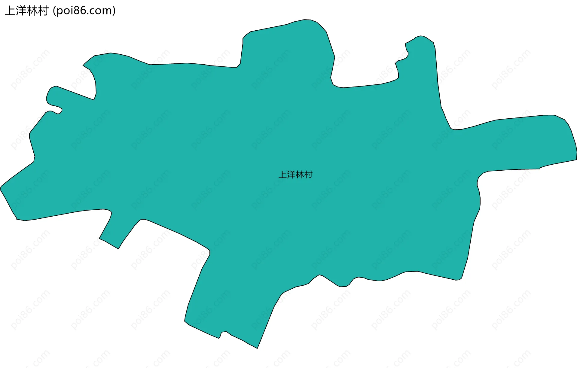 上洋林村边界地图