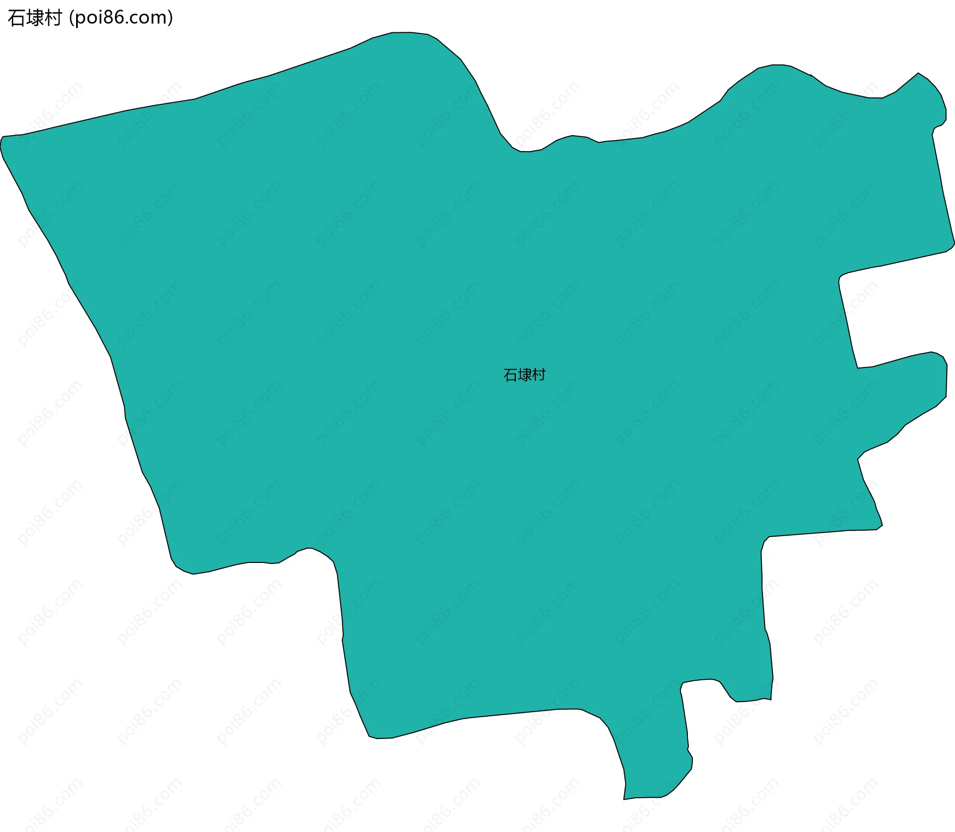 石埭村边界地图