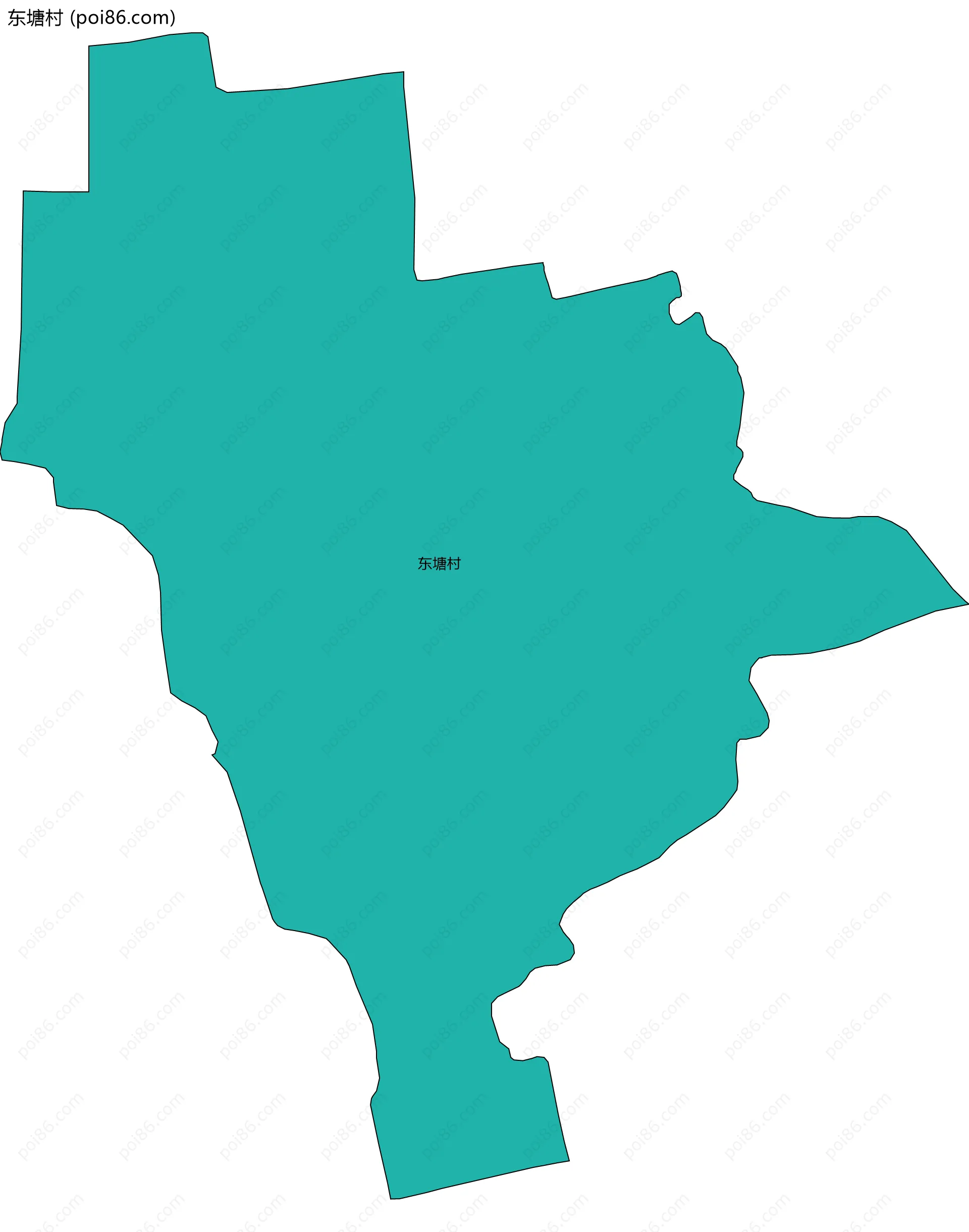 东塘村边界地图