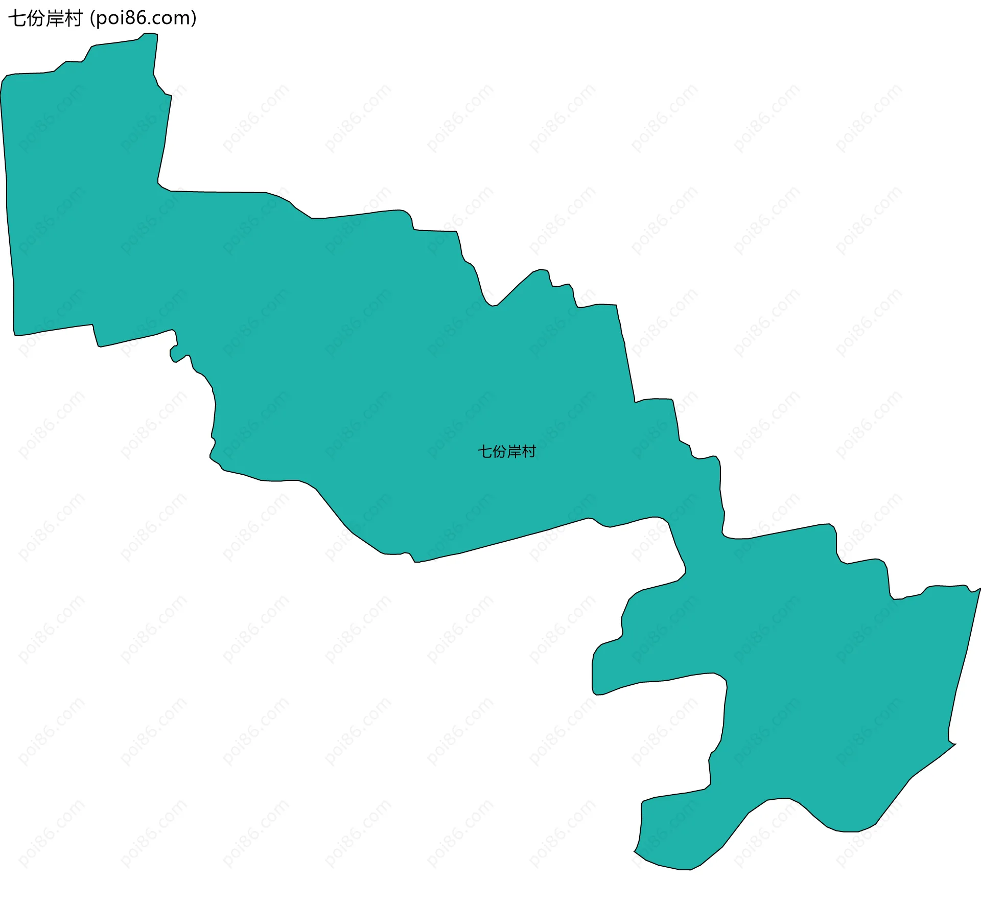 七份岸村边界地图